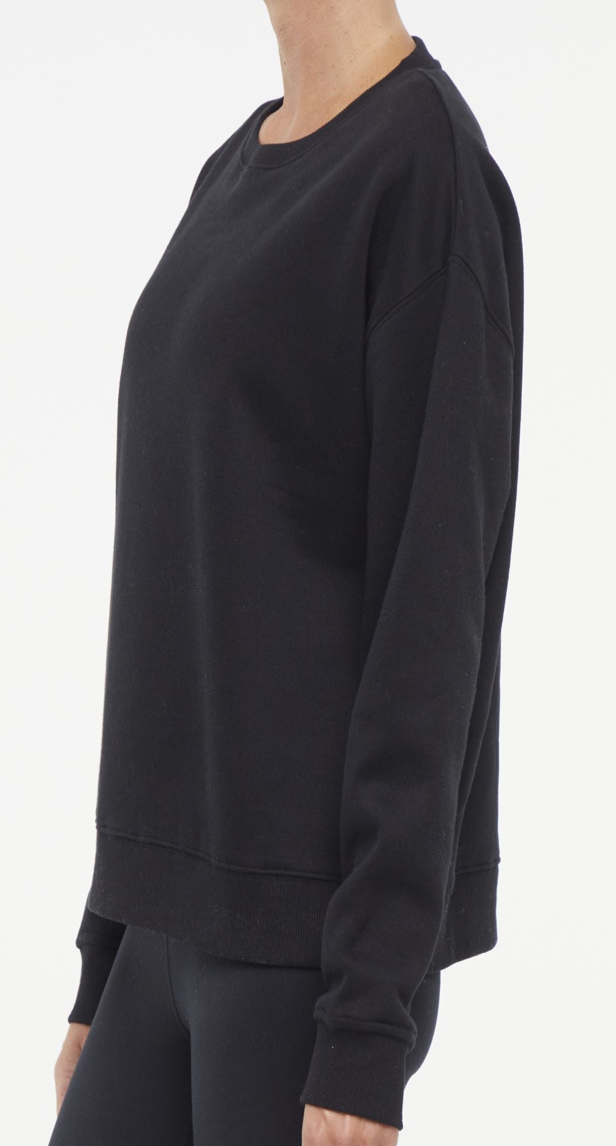 Camila Pullover, close-up view of fabric and stitching, showing visible design features and texture of the soft knit fabric..