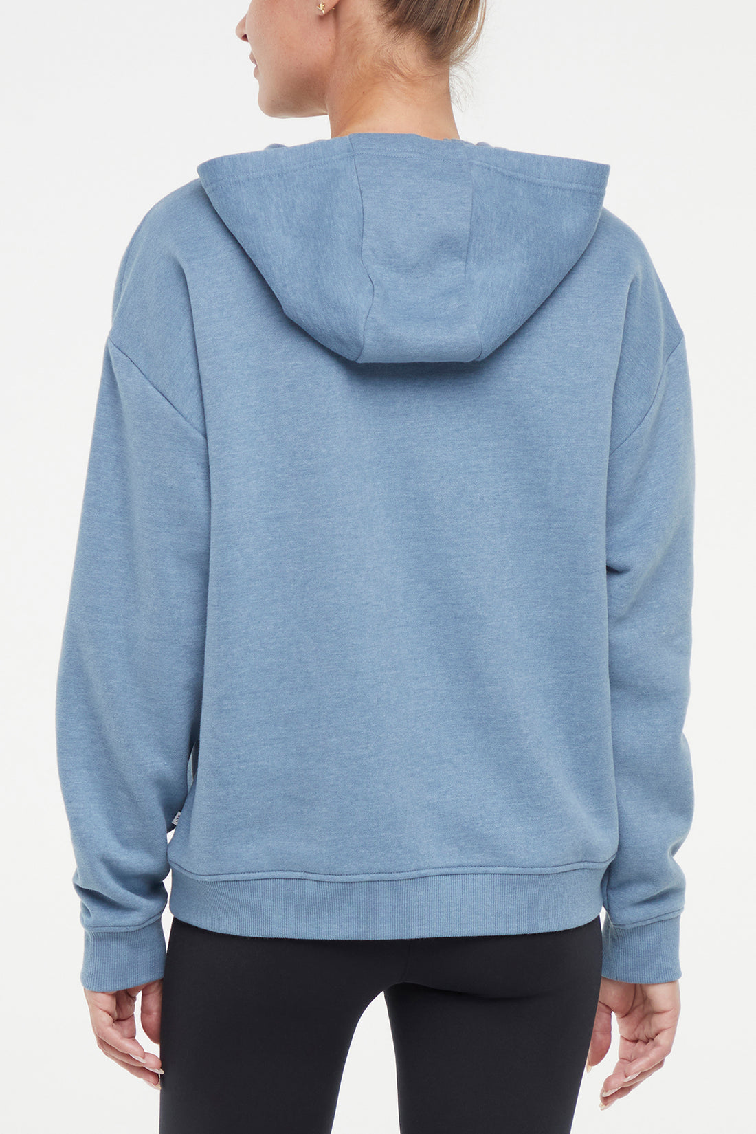 Camila Hoodie, alternate angle view, showing visible design features and texture of the soft fleece fabric..