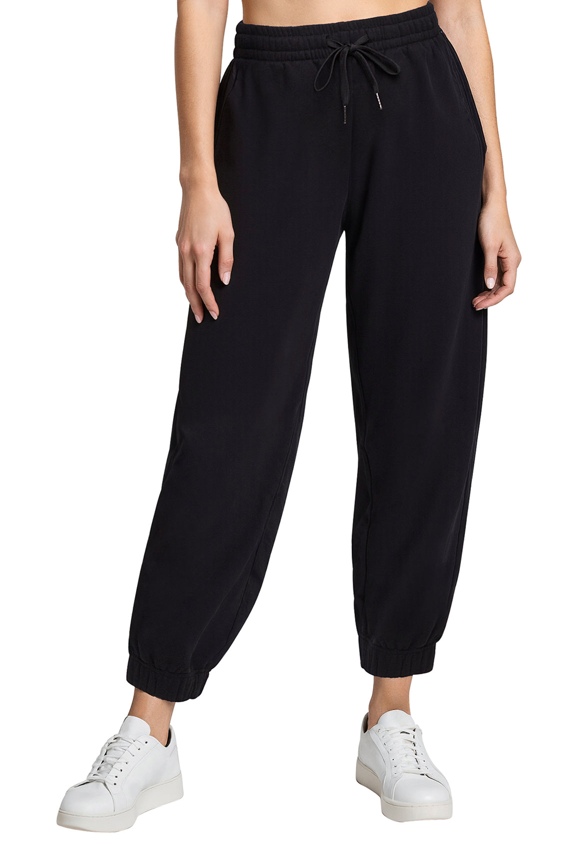 Camila Jogger, front view, showing visible design features and texture of the soft knit fabric..