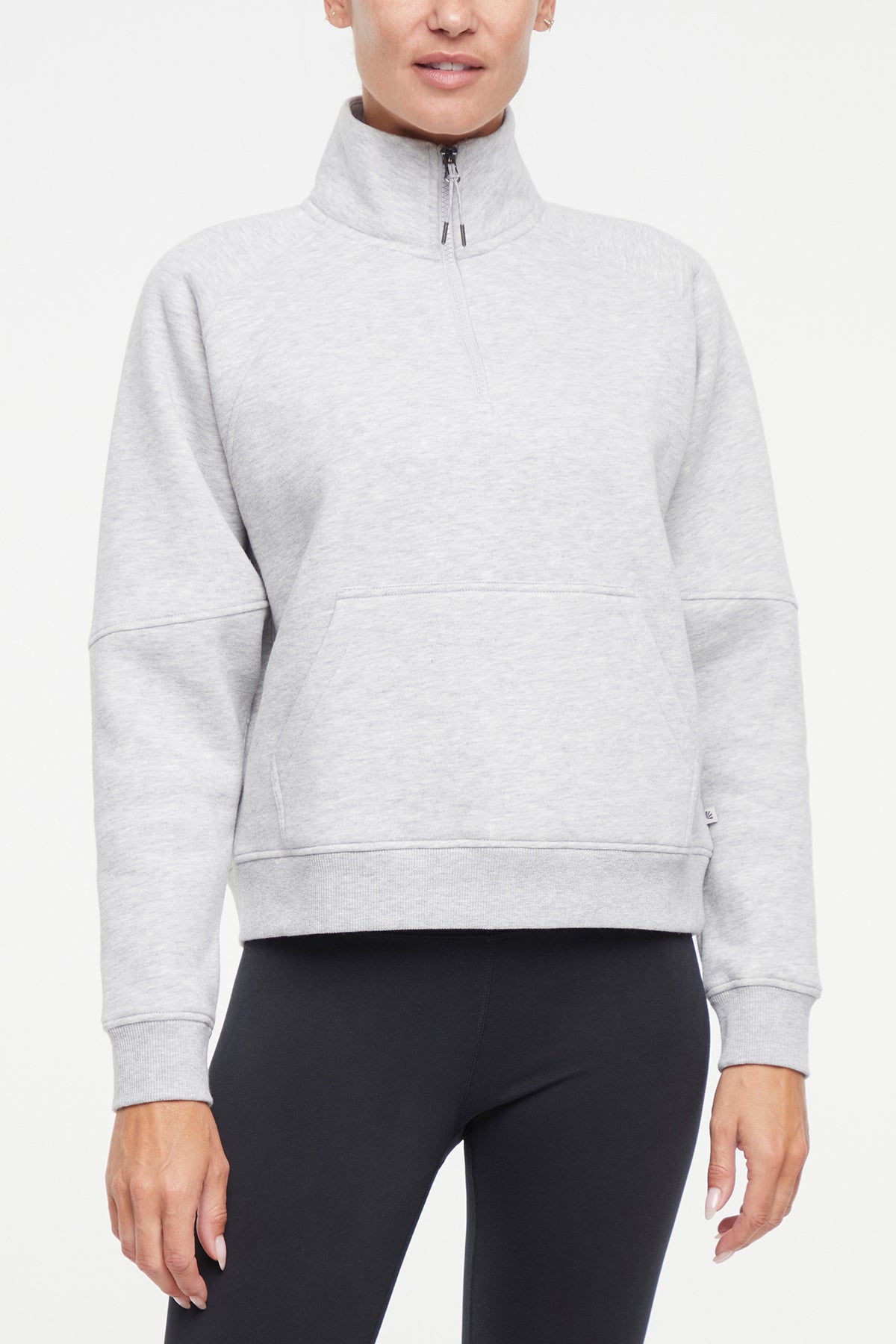 Camila 1/4 Zip Jacket, alternate angle view, showing visible design features and texture of the smooth woven fabric..