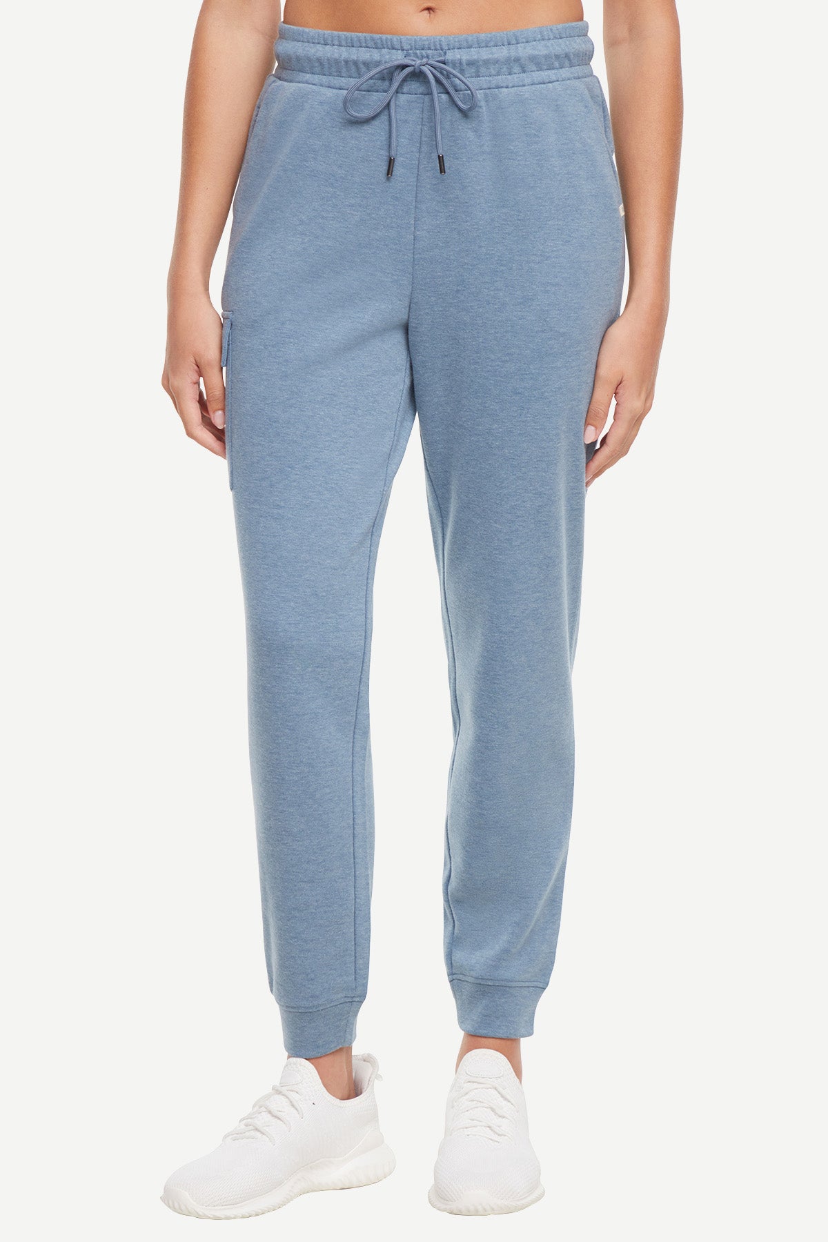 Journey Cargo Jogger, alternate angle view, showing visible design features and texture of the soft knit fabric..