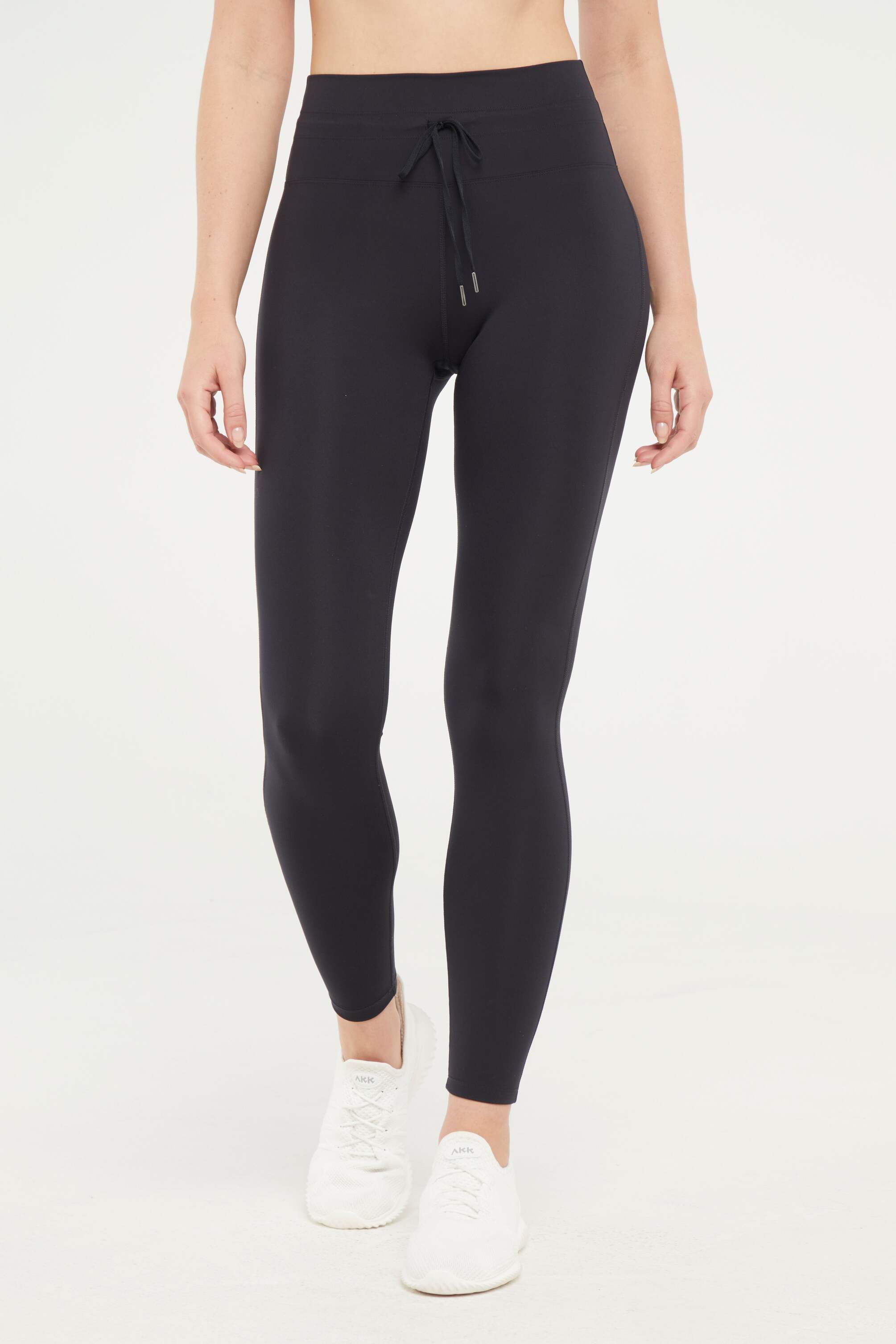 Lune Legging, alternate angle view, showing visible design features and texture of the stretch knit fabric..
