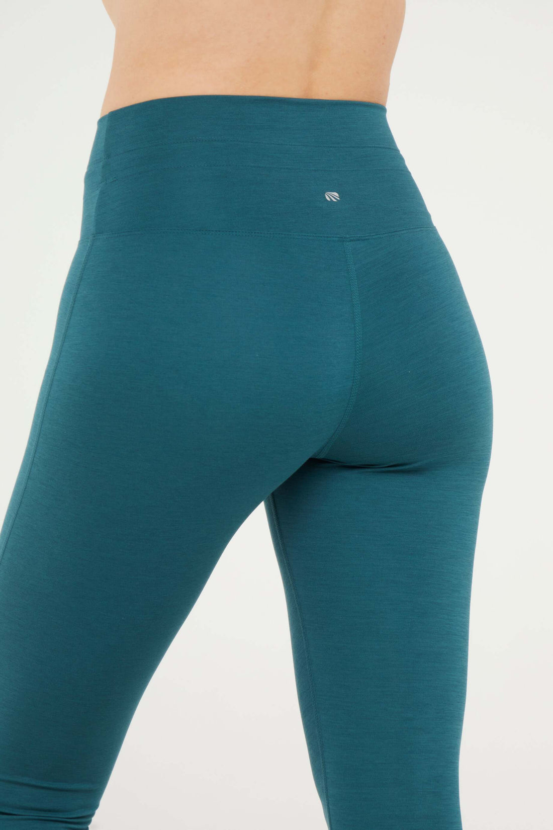 Lune Legging, alternate angle view, showing visible design features and texture of the stretch knit fabric..