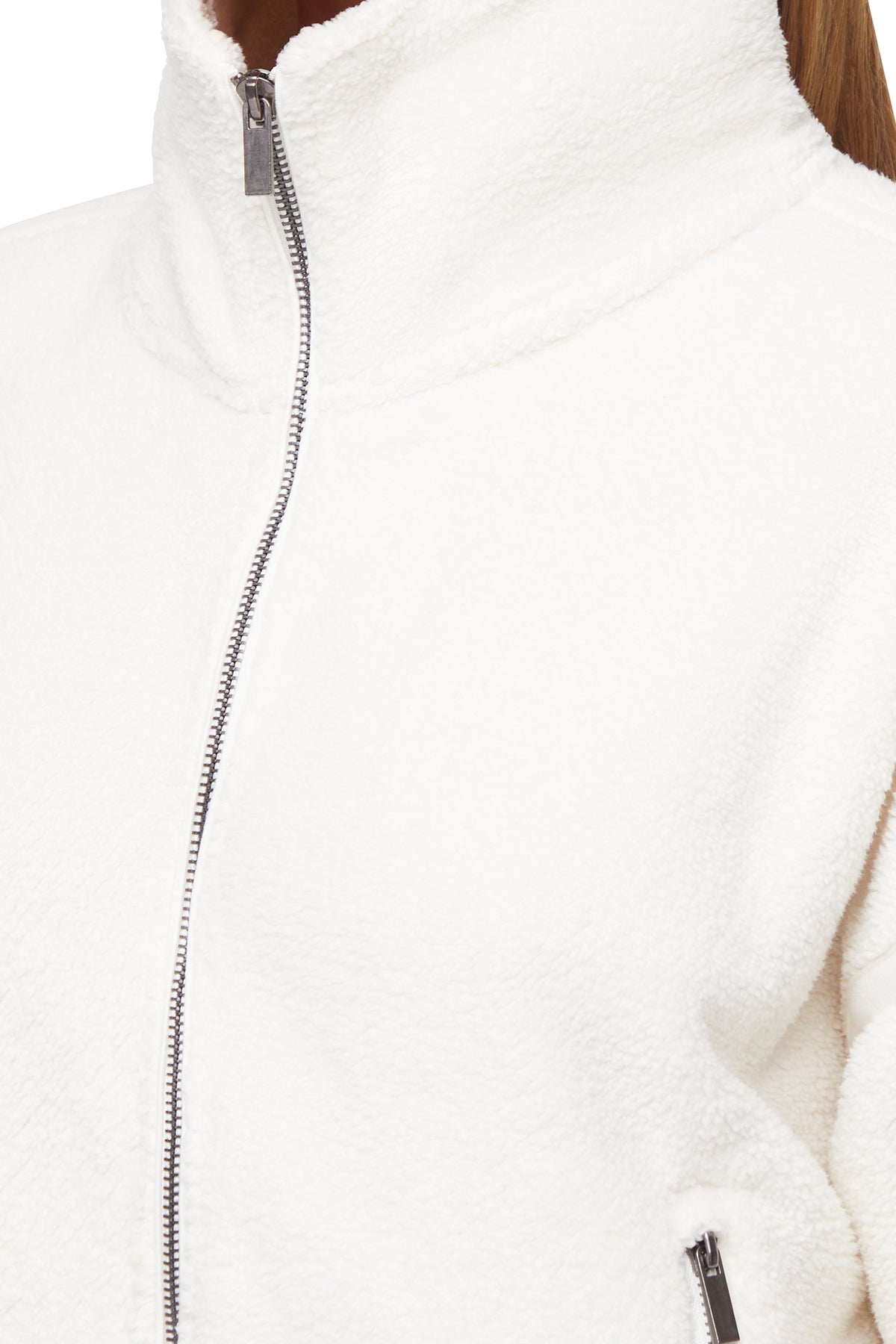 Blair Sherpa Jacket, alternate angle view, showing visible design features and texture of the smooth woven fabric..