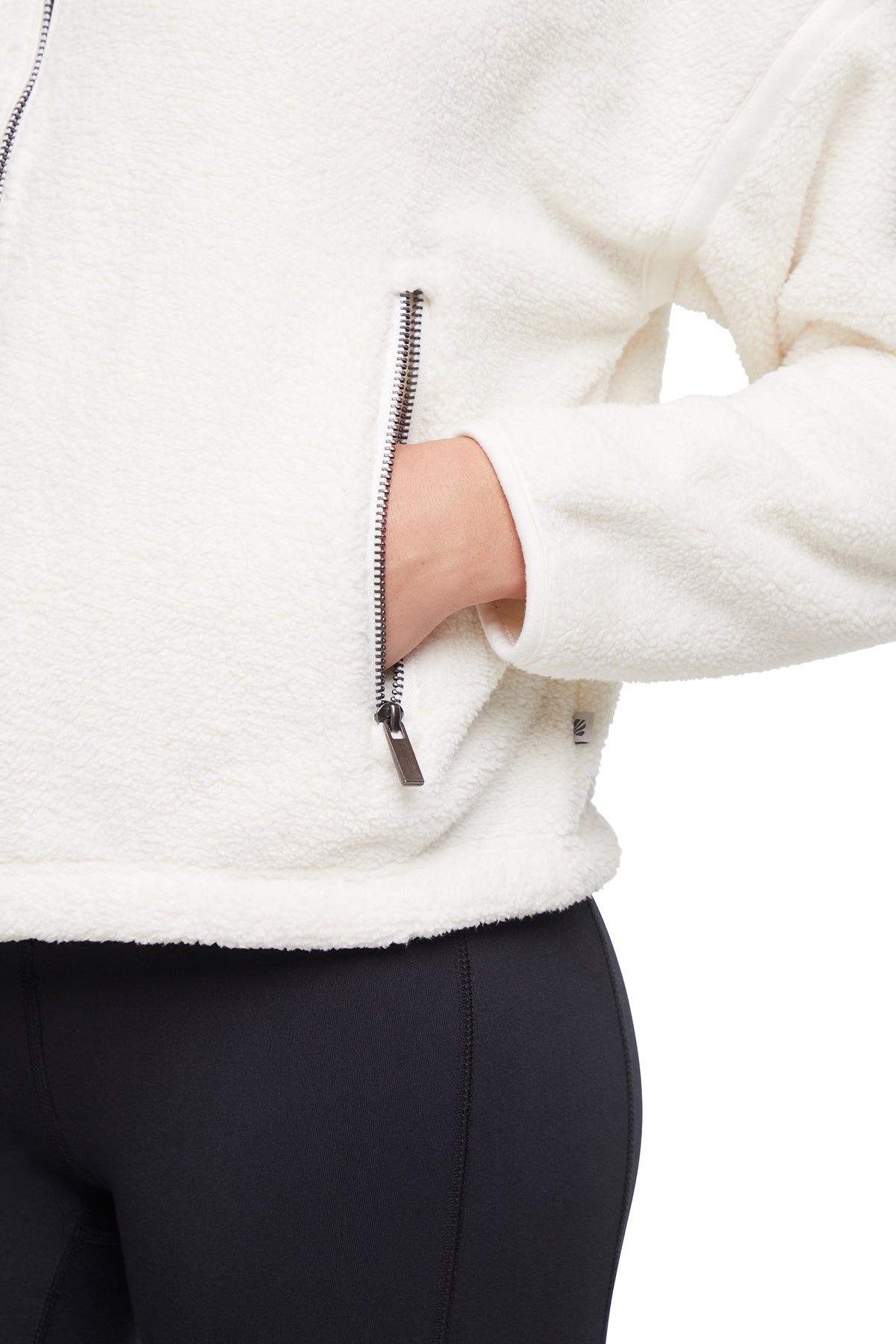 Blair Sherpa Jacket, alternate angle view, showing visible design features and texture of the smooth woven fabric..