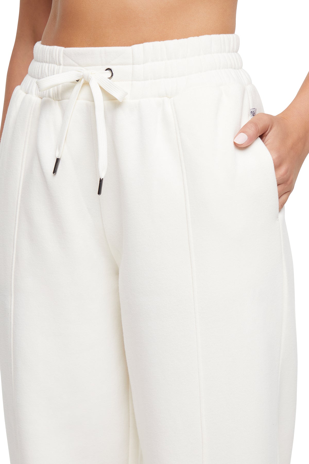 Calliope Jogger, back view, showing visible design features and texture of the soft knit fabric..