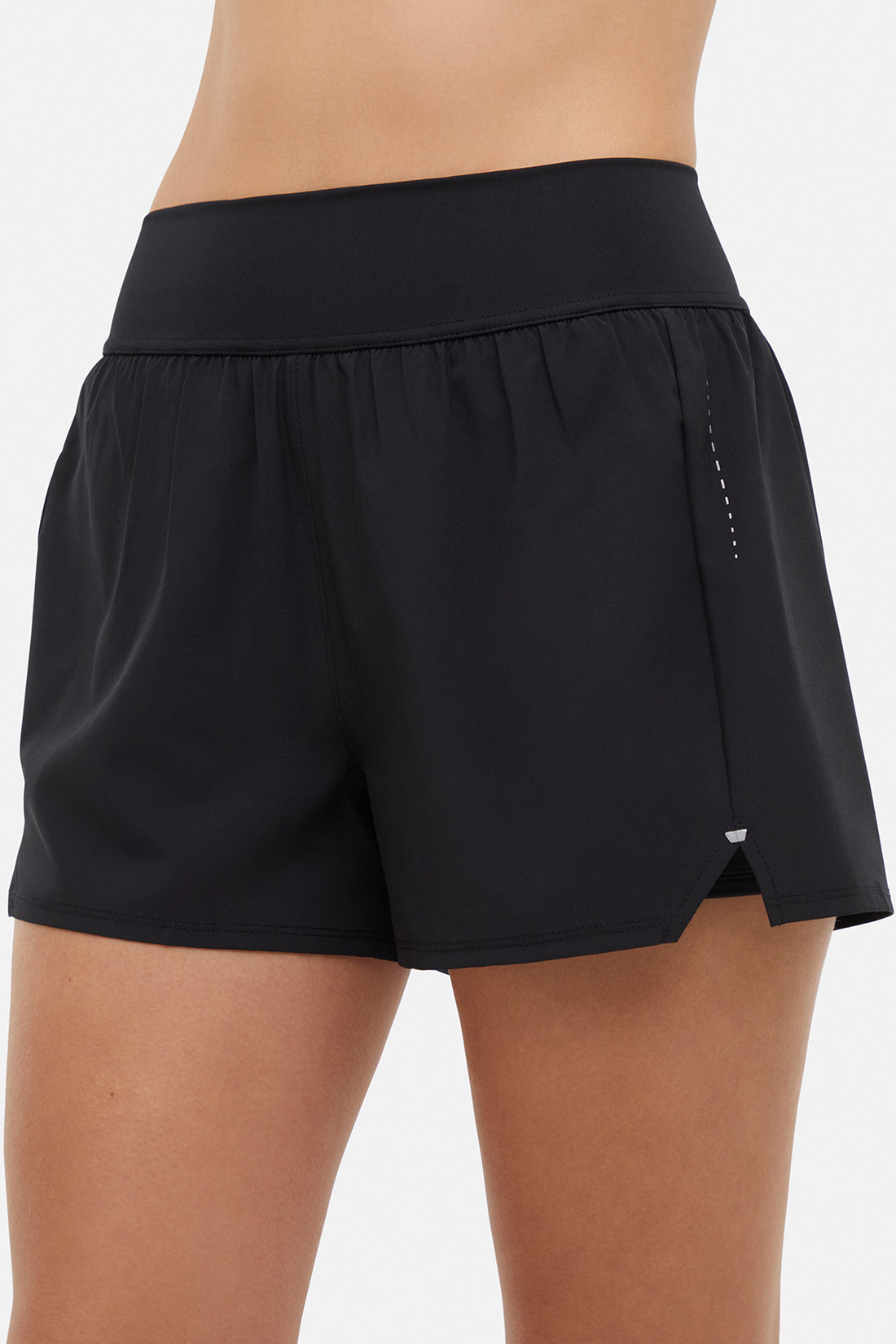 Stassi Woven Short, alternate angle view, showing visible design features and texture of the soft knit fabric.