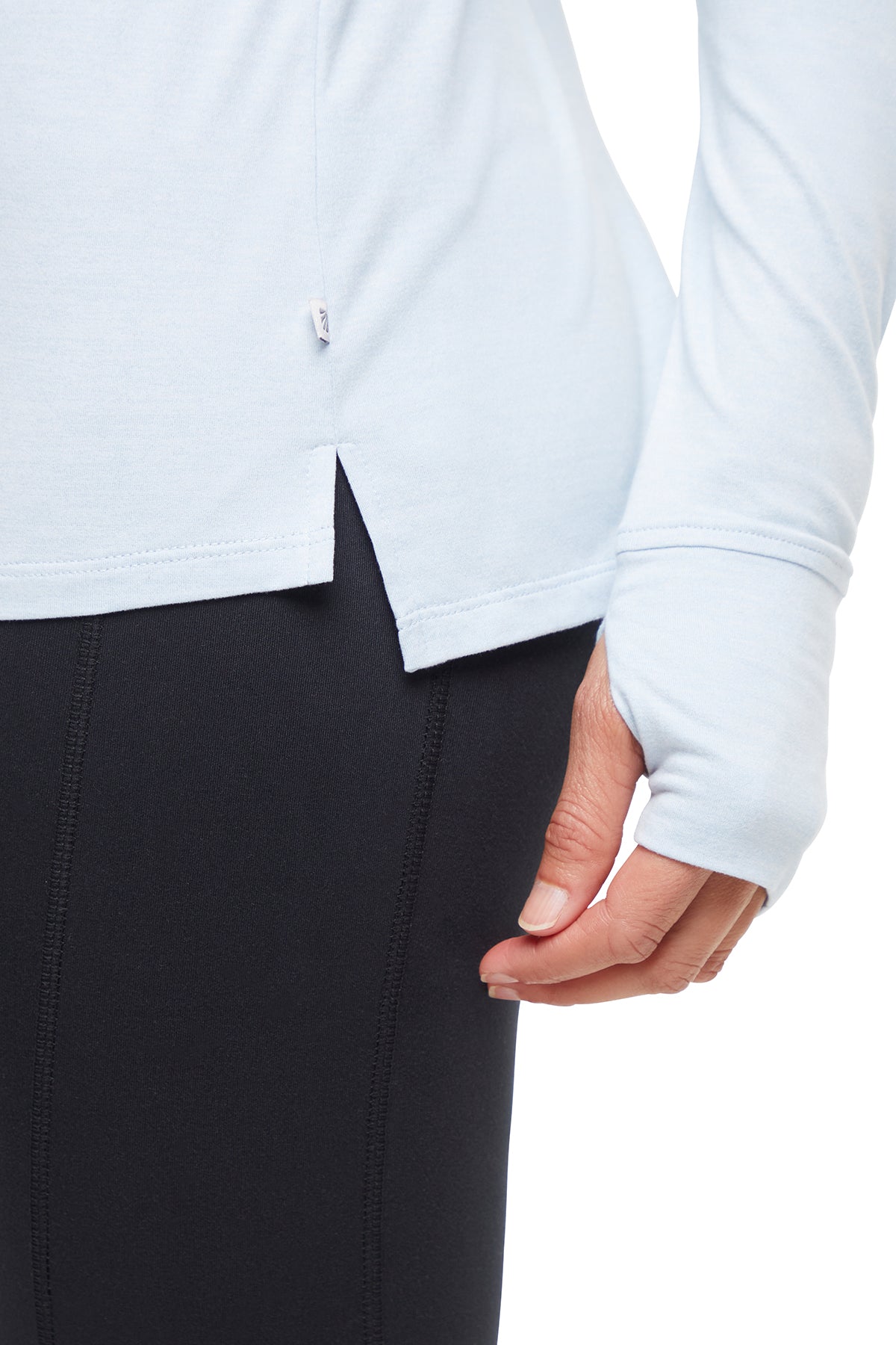 Harper Long Sleeve Top, alternate angle view, showing visible design features and texture of the soft knit fabric..