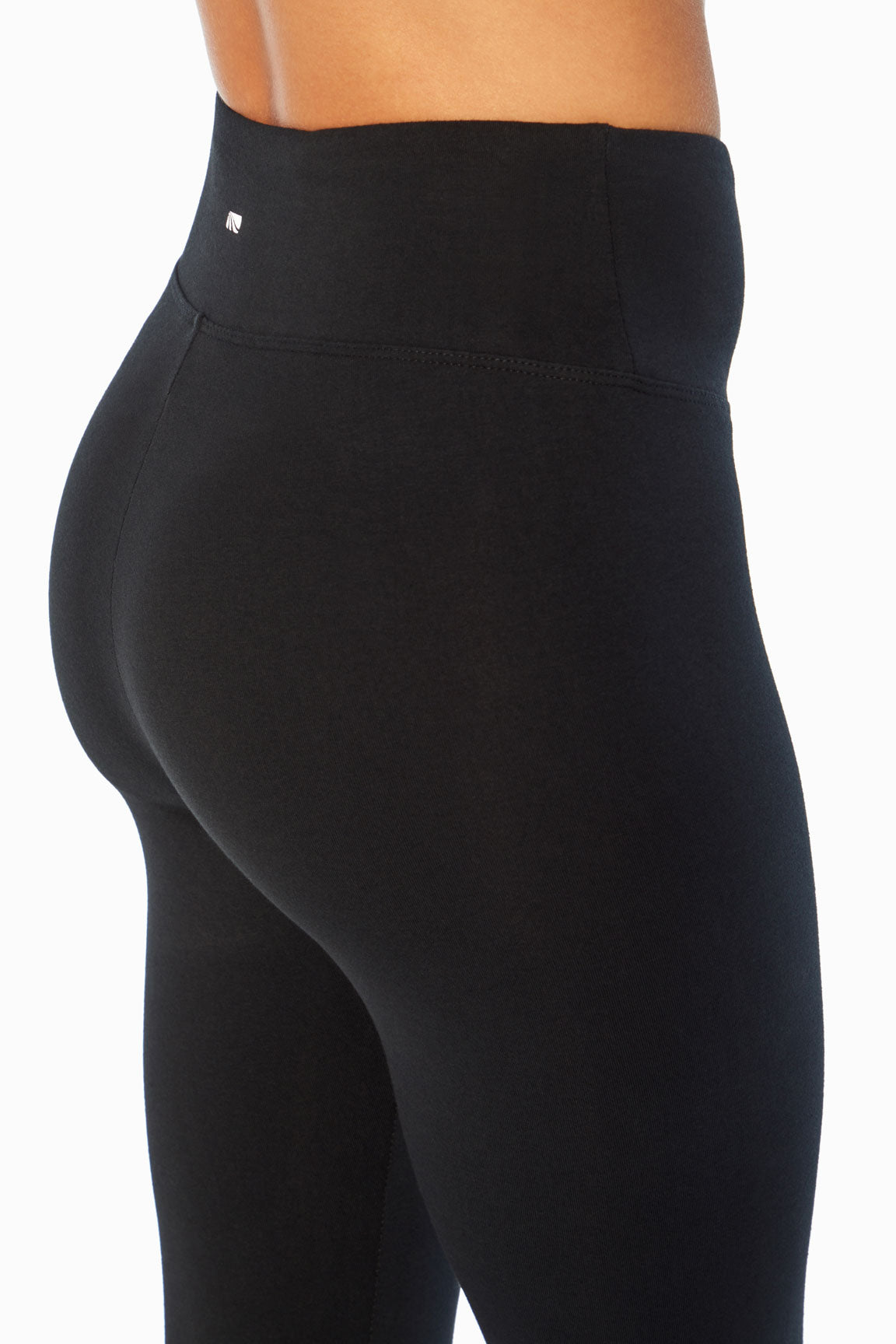 Carrie Tummy Control Mid Calf Capri, alternate angle view, showing visible design features and texture of the soft knit fabric..