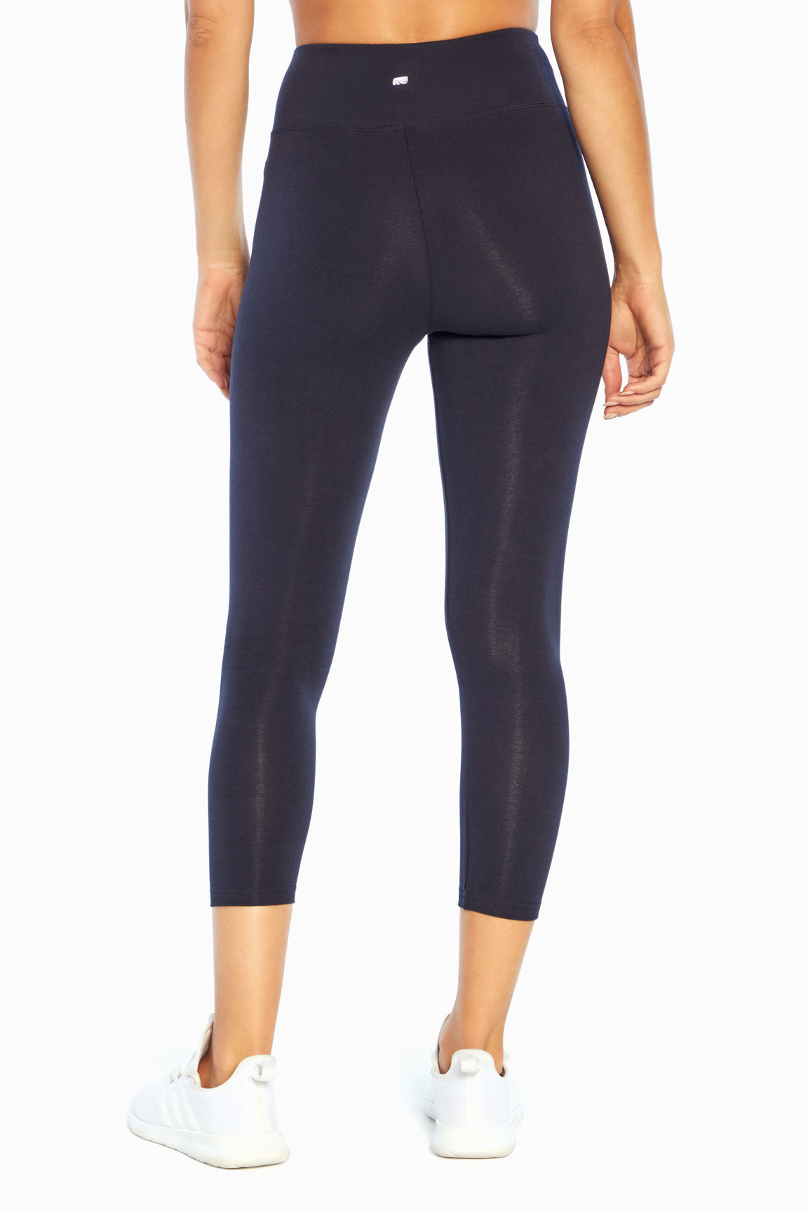 Carrie Tummy Control Mid Calf Capri, alternate angle view, showing visible design features and texture of the soft knit fabric..