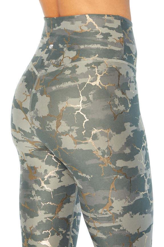 Zen Ankle Legging, alternate angle view, showing visible design features and texture of the stretch knit fabric..