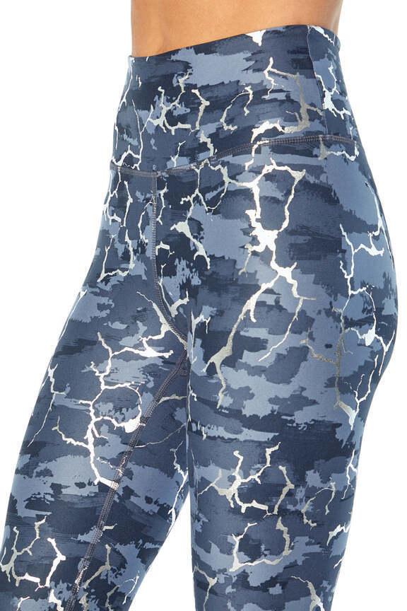 Zen Ankle Legging, alternate angle view, showing visible design features and texture of the stretch knit fabric..