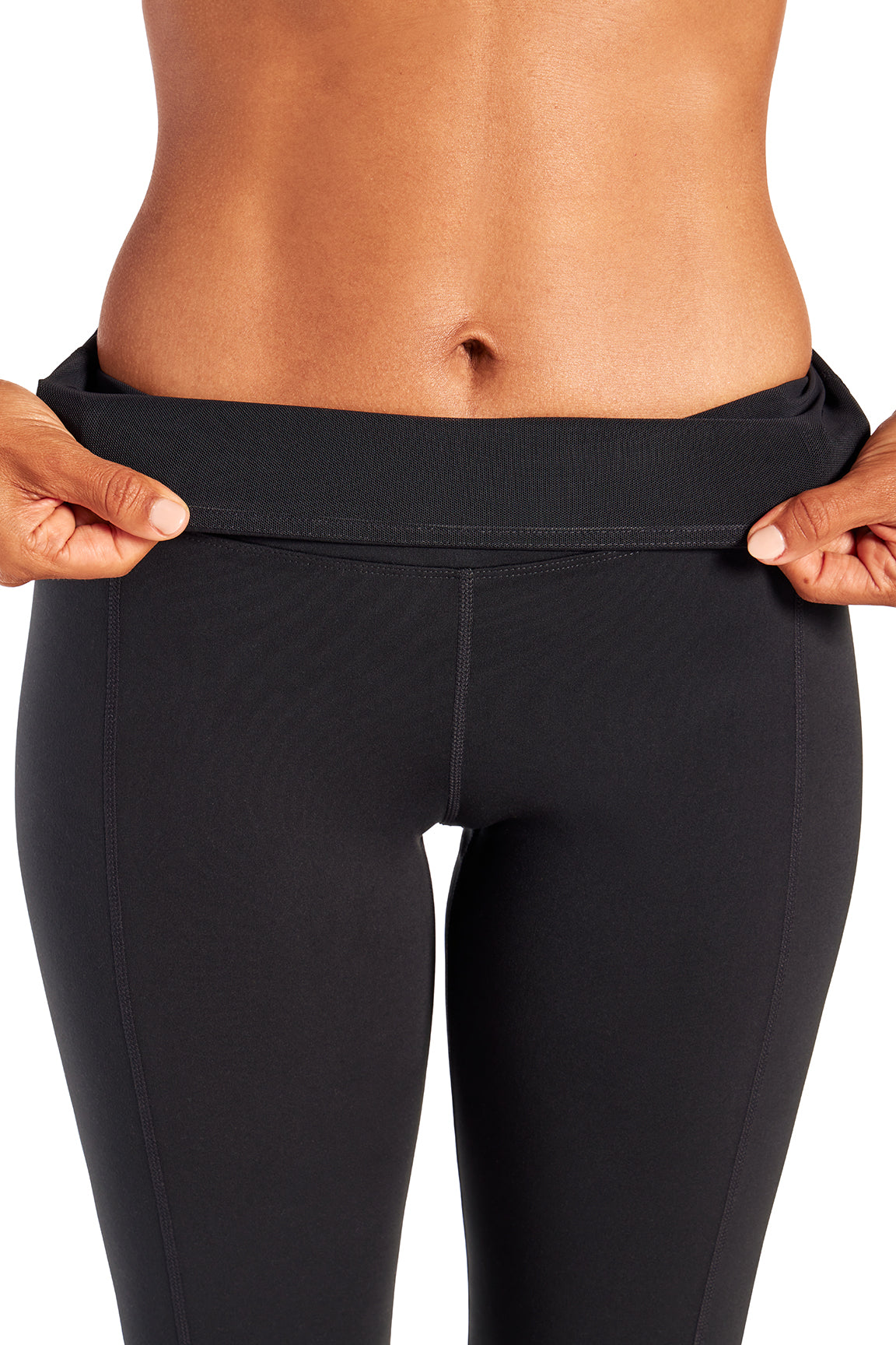 Sophia High Rise Tummy Control Slim Boot Pants, side view showing pocket placement, showing visible design features and texture of the durable..