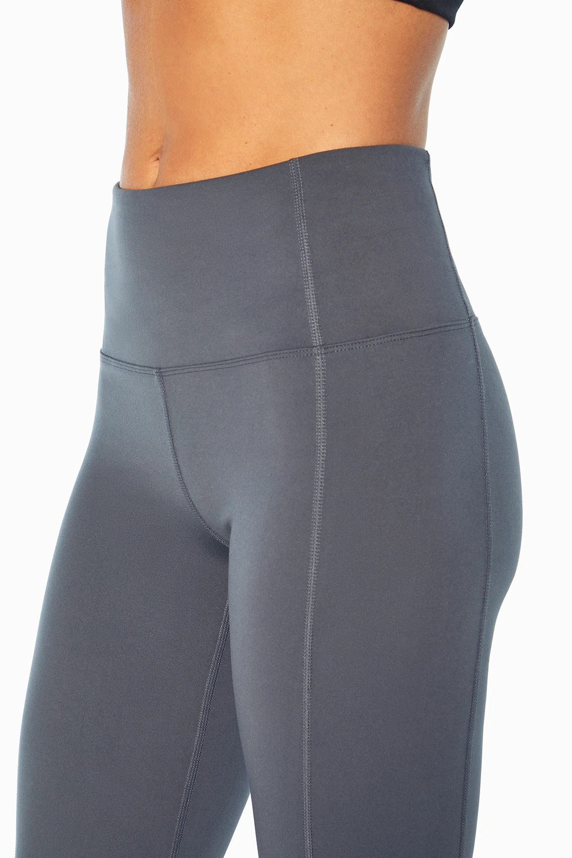 Sophia High Rise Tummy Control Slim Boot Pants - Turbulence, alternate angle view, showing visible design features and texture of the durable..