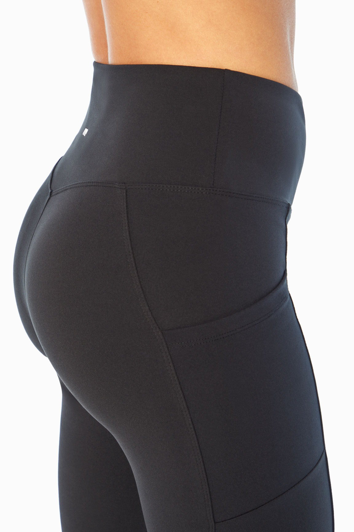 Eclipse Side Pocket Tummy Control Yoga Pant, alternate angle view, showing visible design features and texture of the durable stretch fabric..