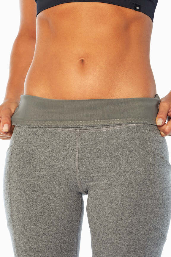 Olivia Side Pocket Tummy Control Bermuda Shorts, alternate angle view, showing visible design features and texture of the soft knit fabric..