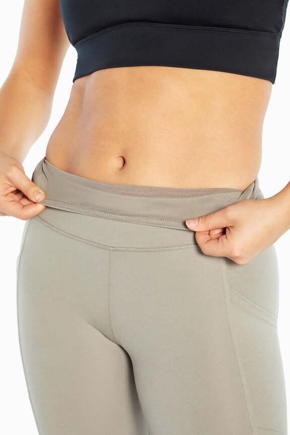 Brenda Side Pocket Tummy Control Bermuda, alternate angle view, showing visible design features and texture of the soft knit fabric..