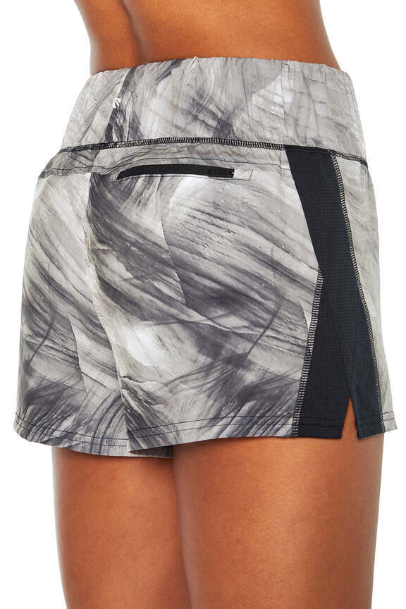 Express Short, back view, showing visible design features and texture of the soft knit fabric..