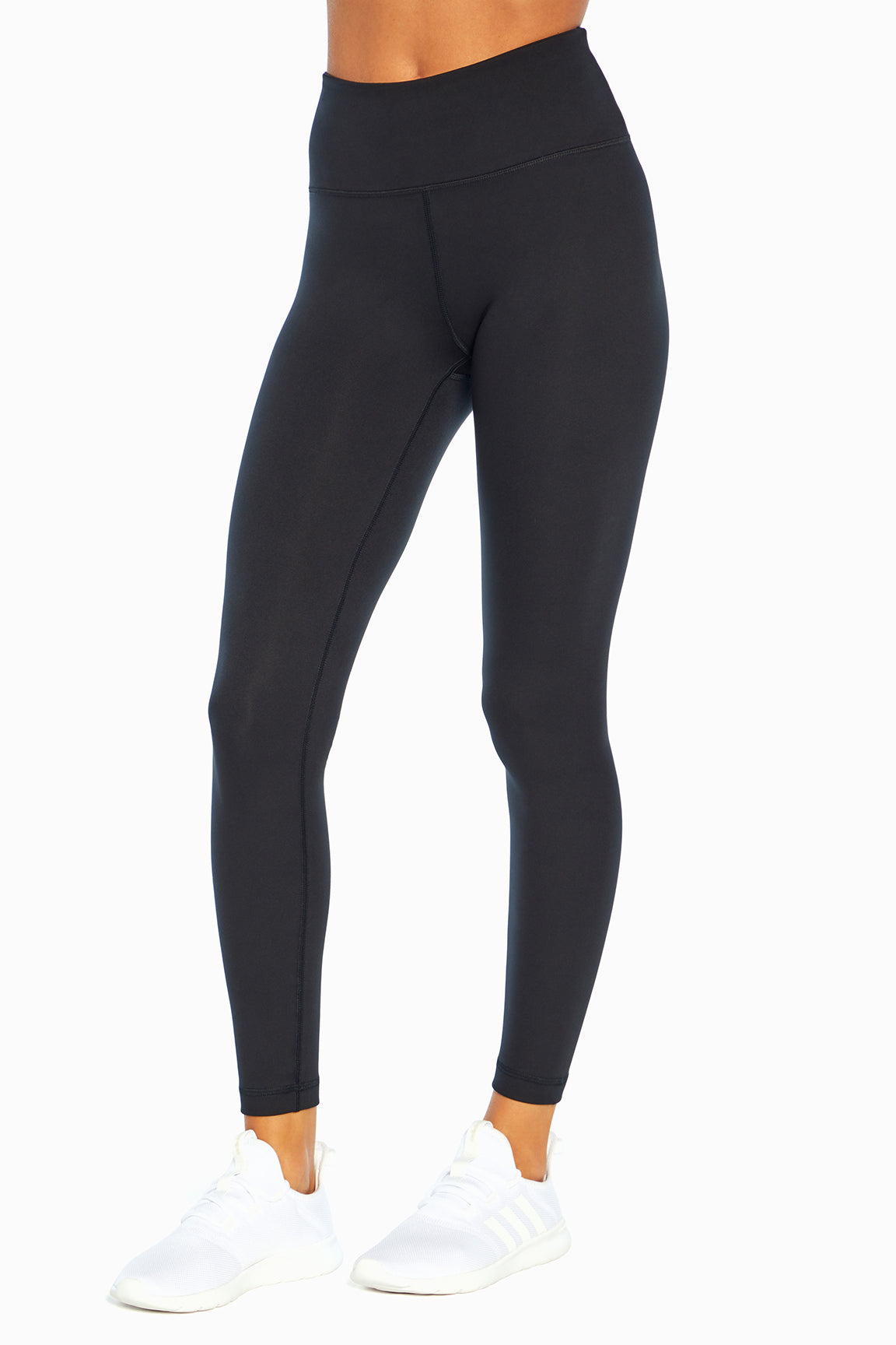 Balance Collection Easy Legging, front view, showing visible design features and texture of the stretch knit fabric..