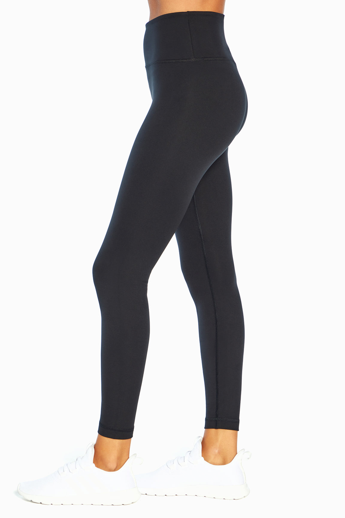 Balance Collection Easy Legging, alternate angle view, showing visible design features and texture of the stretch knit fabric..
