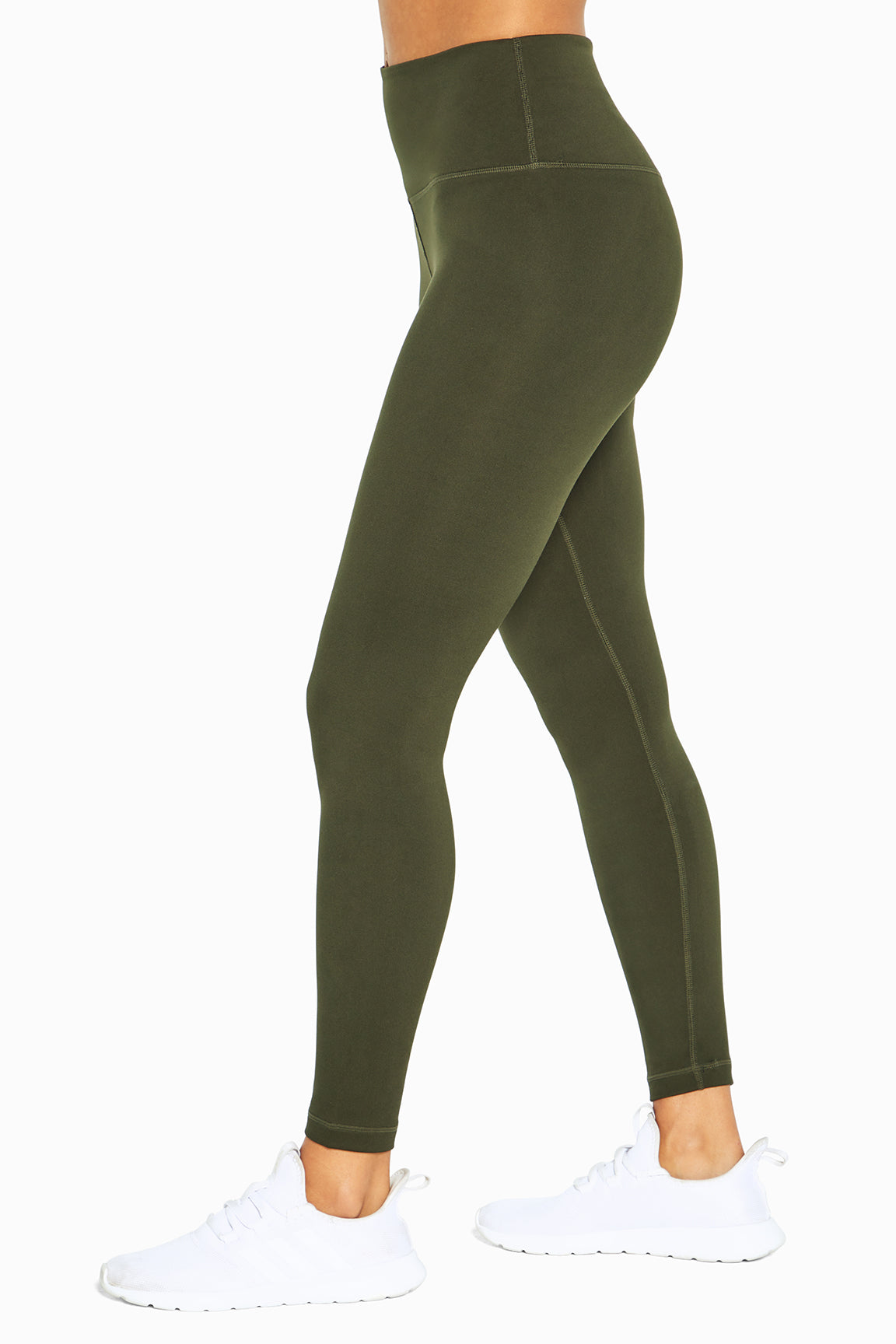 Balance Collection Easy Legging, alternate angle view, showing visible design features and texture of the stretch knit fabric..