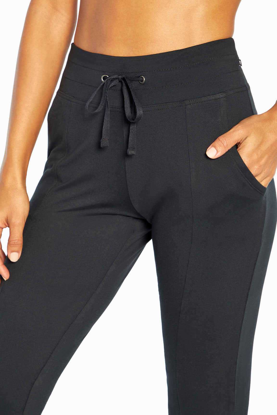 Mona Capri, alternate angle view, showing visible design features and texture of the soft knit fabric..