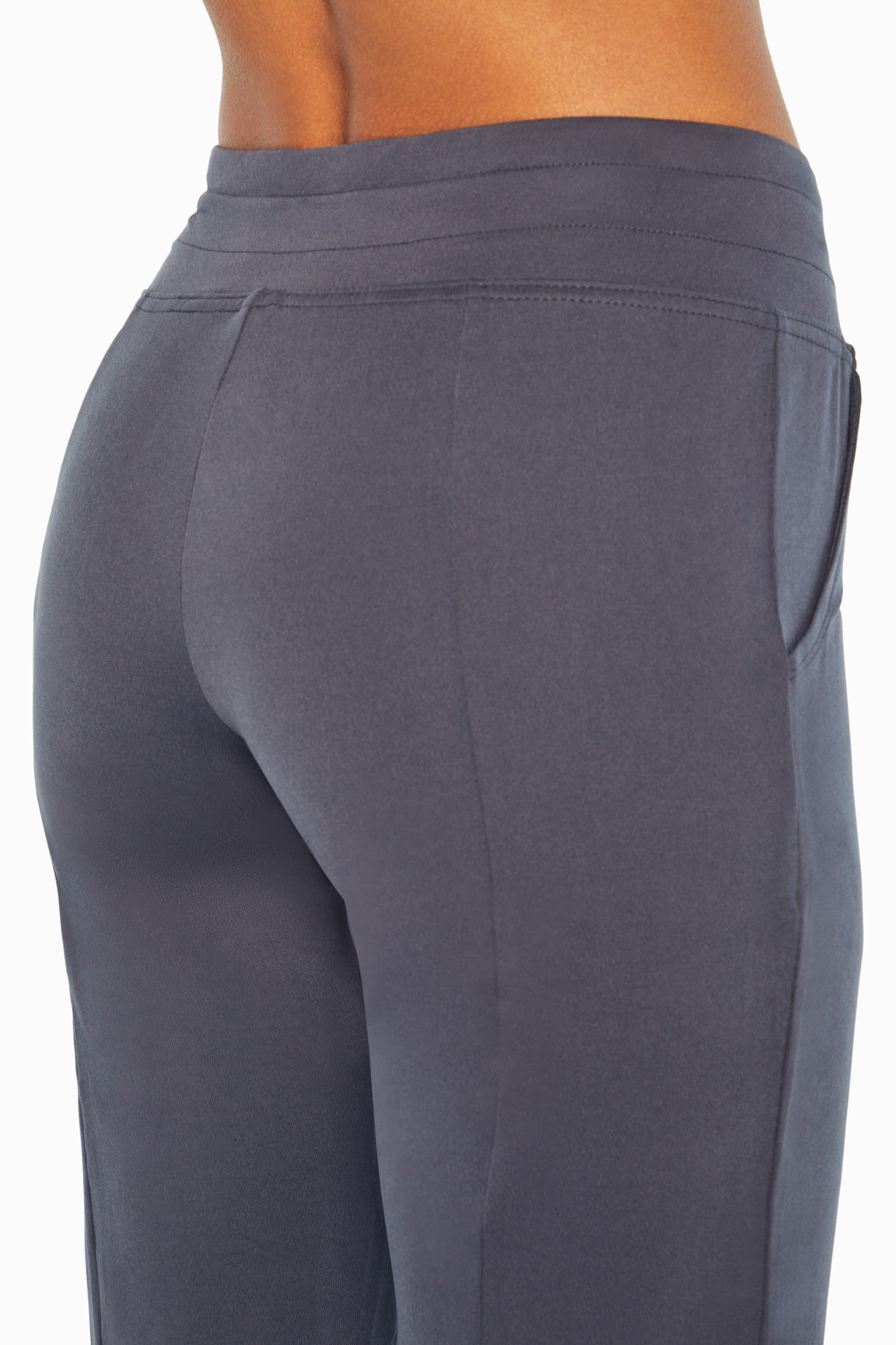 Mona Capri, alternate angle view, showing visible design features and texture of the soft knit fabric..