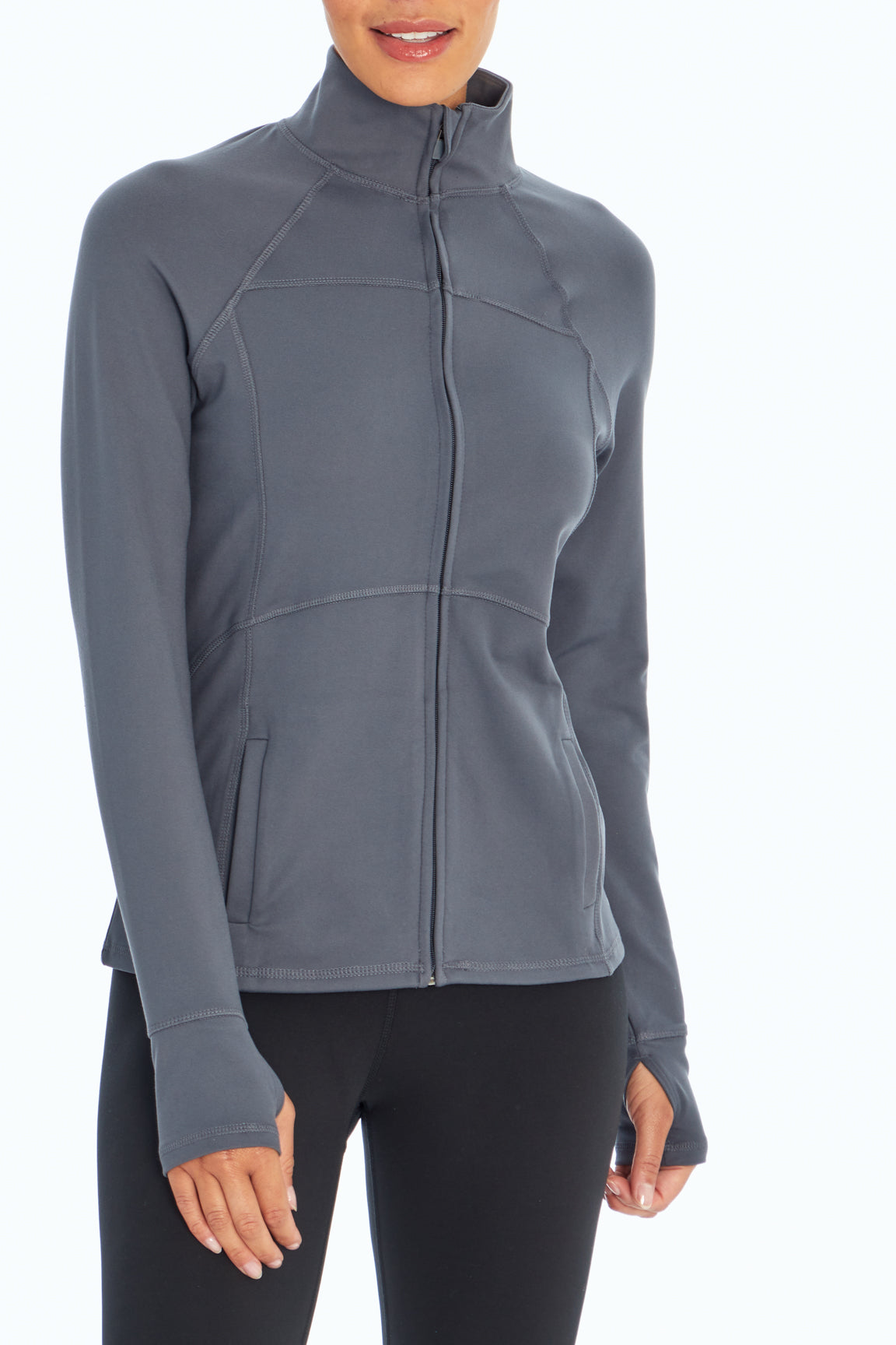 Revival Jacket, alternate angle view, showing visible design features and texture of the smooth woven fabric..