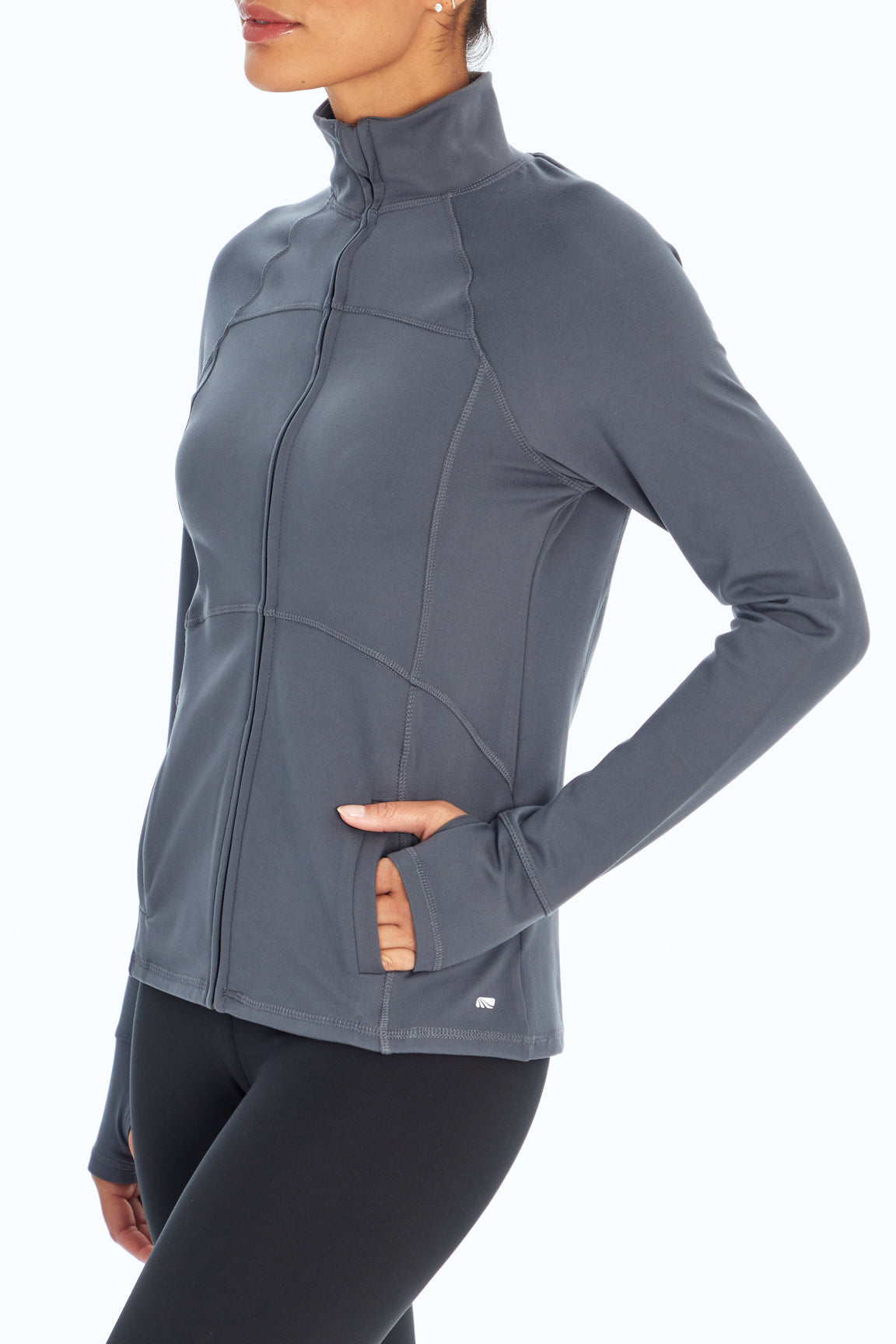 Revival Jacket, alternate angle view, showing visible design features and texture of the smooth woven fabric..