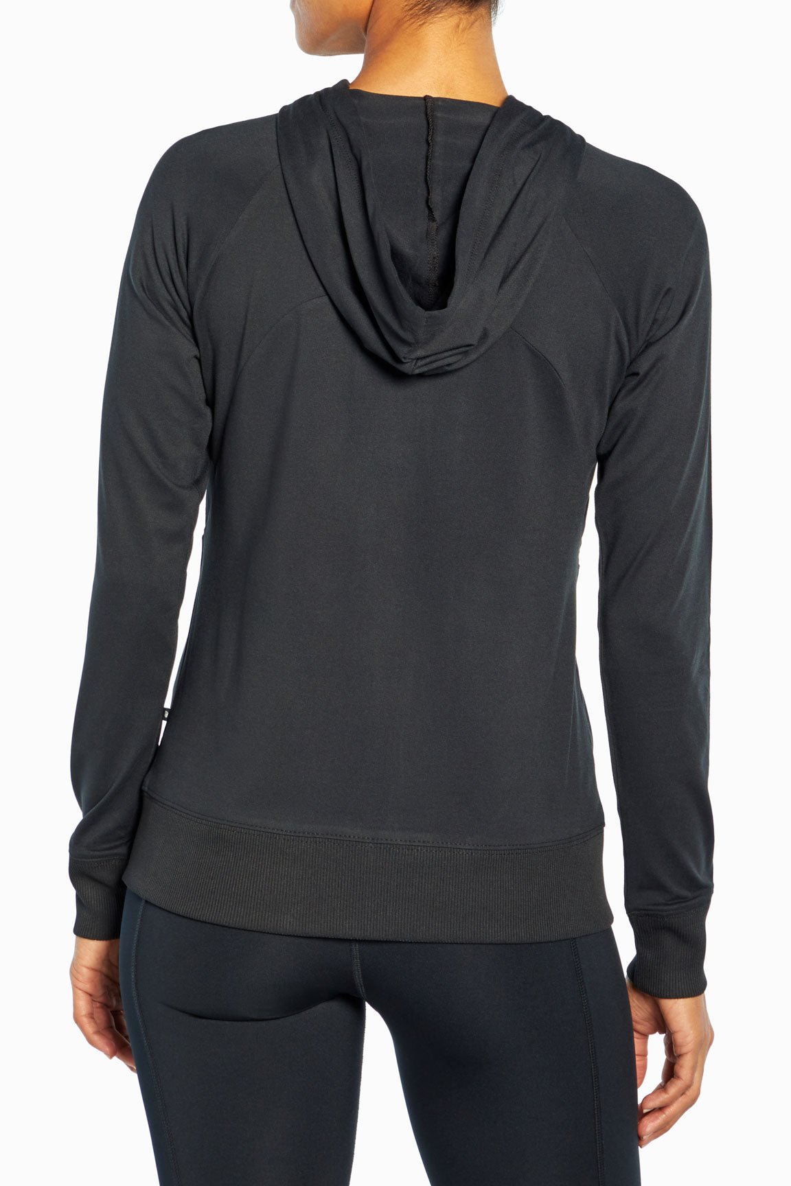 Mona Jacket, alternate angle view, showing visible design features and texture of the smooth woven fabric..