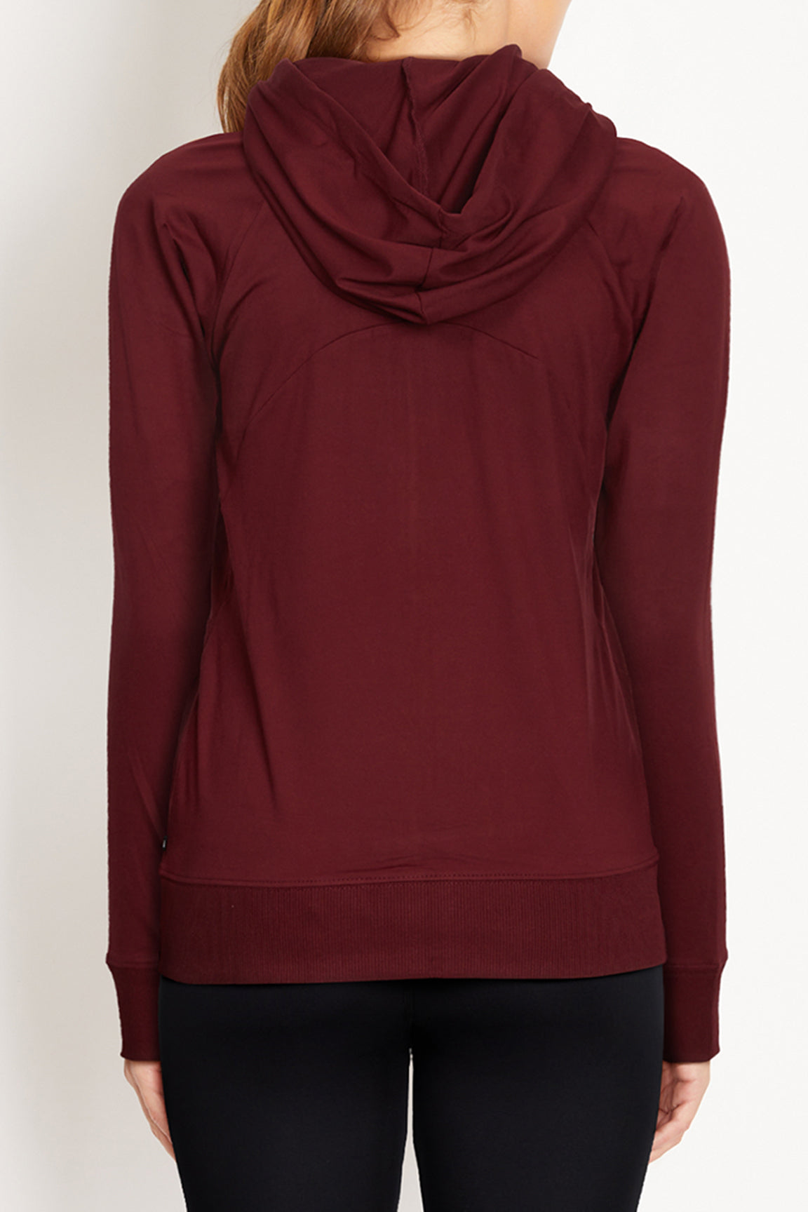 Mona Jacket, alternate angle view, showing visible design features and texture of the smooth woven fabric..