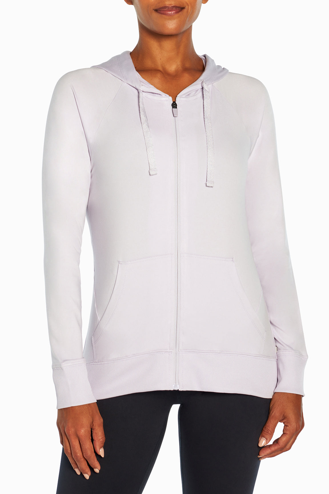 Mona Jacket, alternate angle view, showing visible design features and texture of the smooth woven fabric..