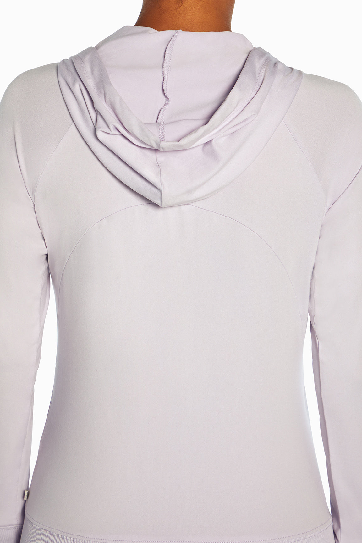 Mona Jacket, alternate angle view, showing visible design features and texture of the smooth woven fabric..