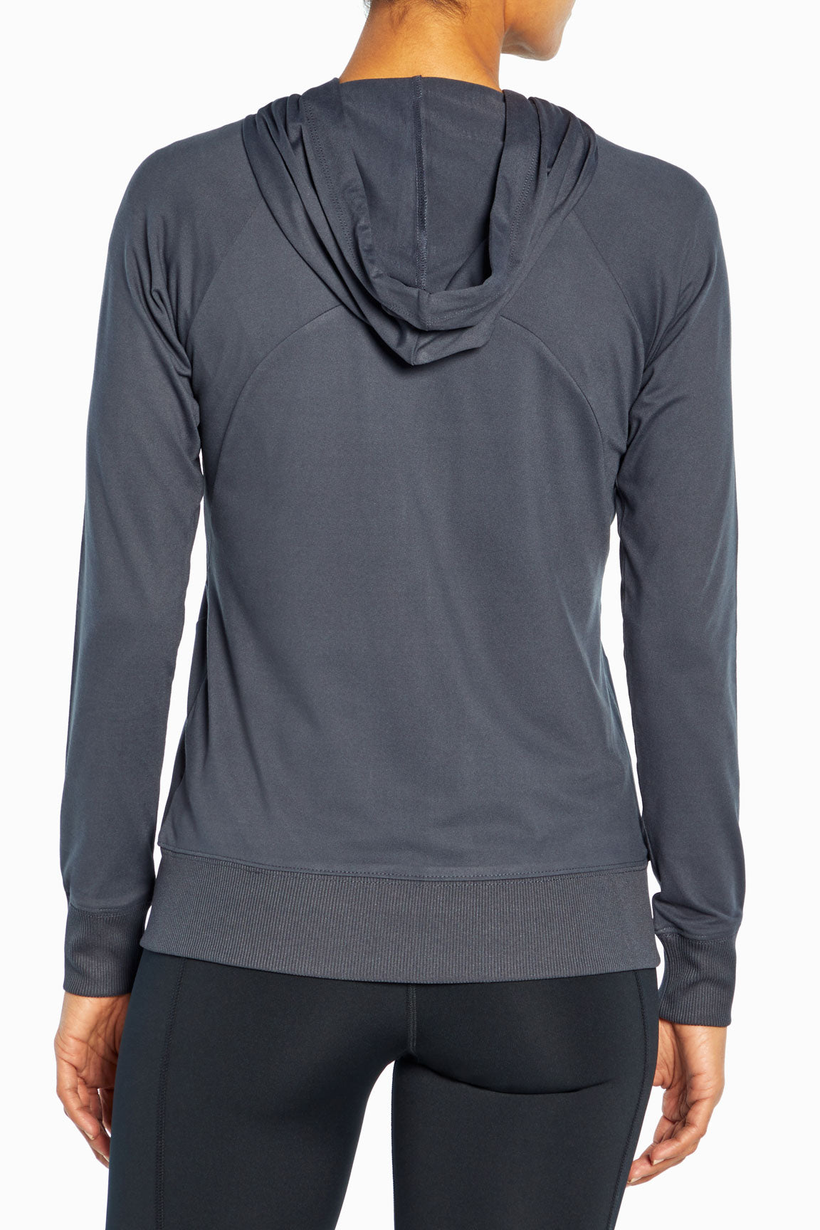 Mona Jacket, alternate angle view, showing visible design features and texture of the smooth woven fabric..