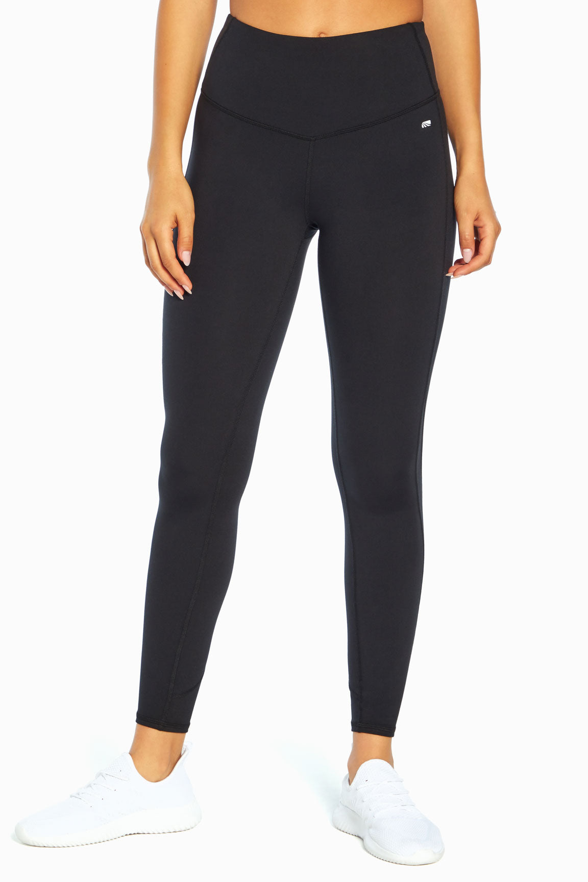 Contour Ankle Legging, alternate angle view, showing visible design features and texture of the stretch knit fabric..