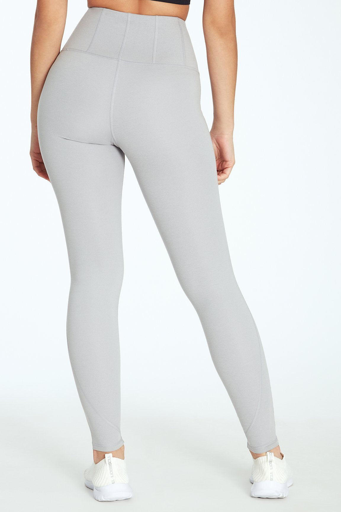 Contour Ankle Legging, alternate angle view, showing visible design features and texture of the stretch knit fabric..