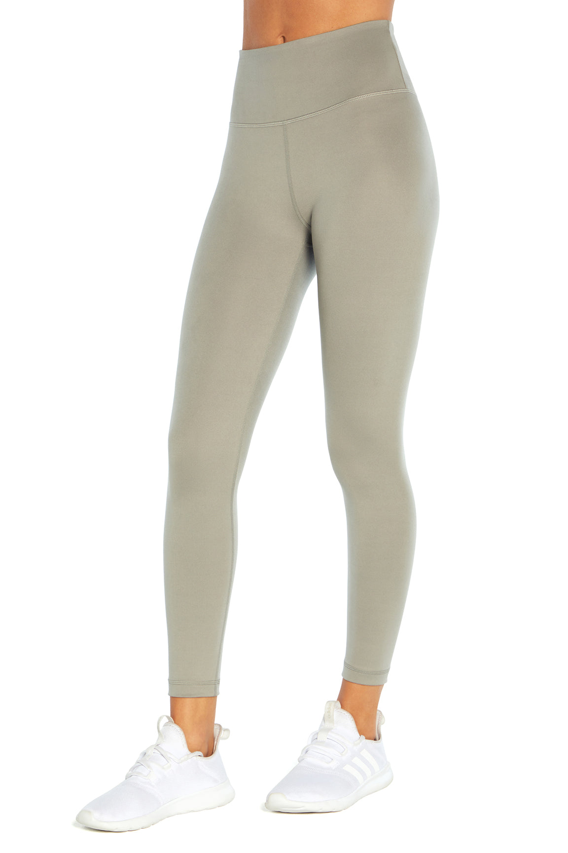 Zen Ankle Legging, alternate angle view, showing visible design features and texture of the stretch knit fabric..