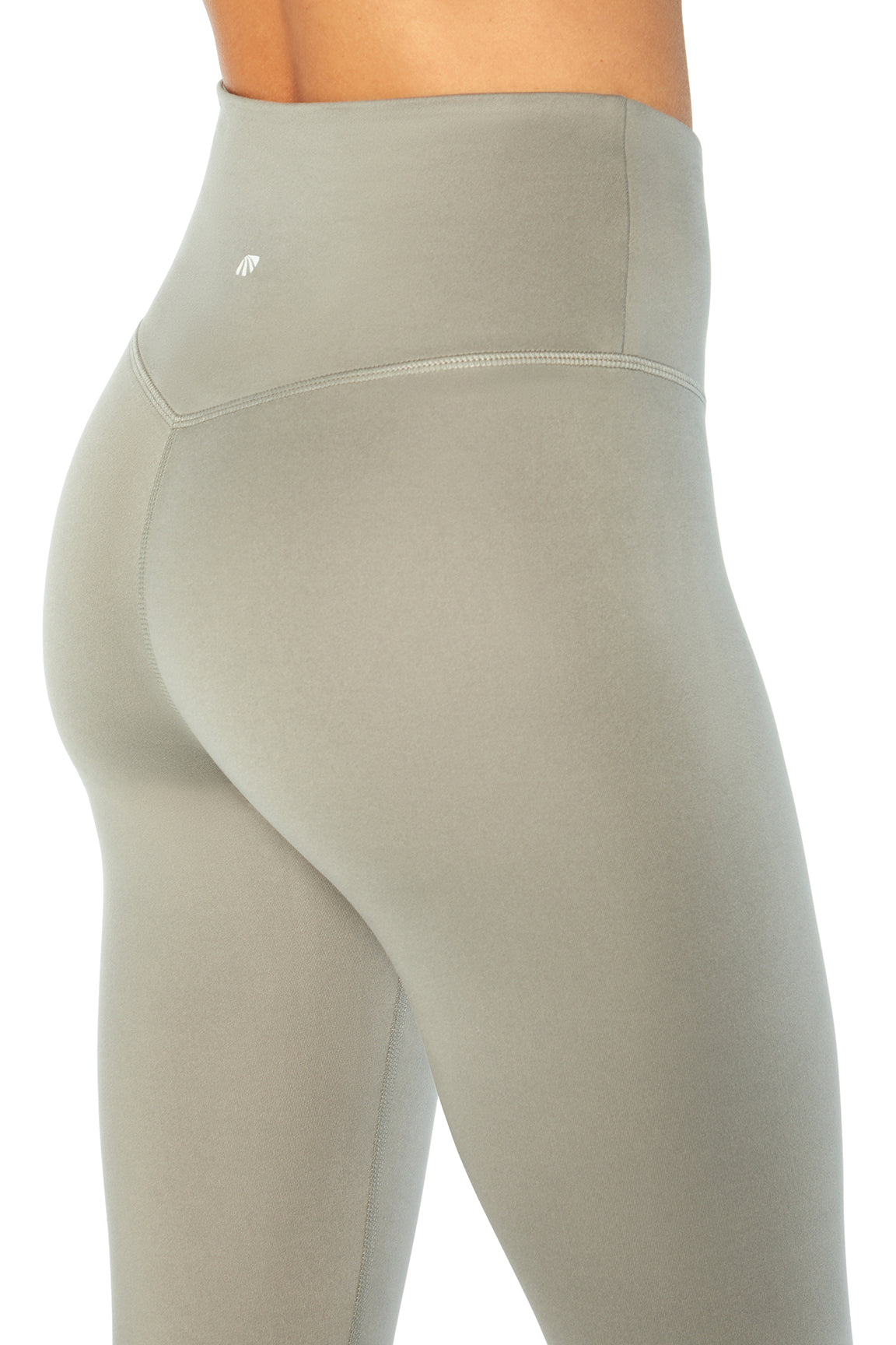 Zen Ankle Legging, alternate angle view, showing visible design features and texture of the stretch knit fabric..
