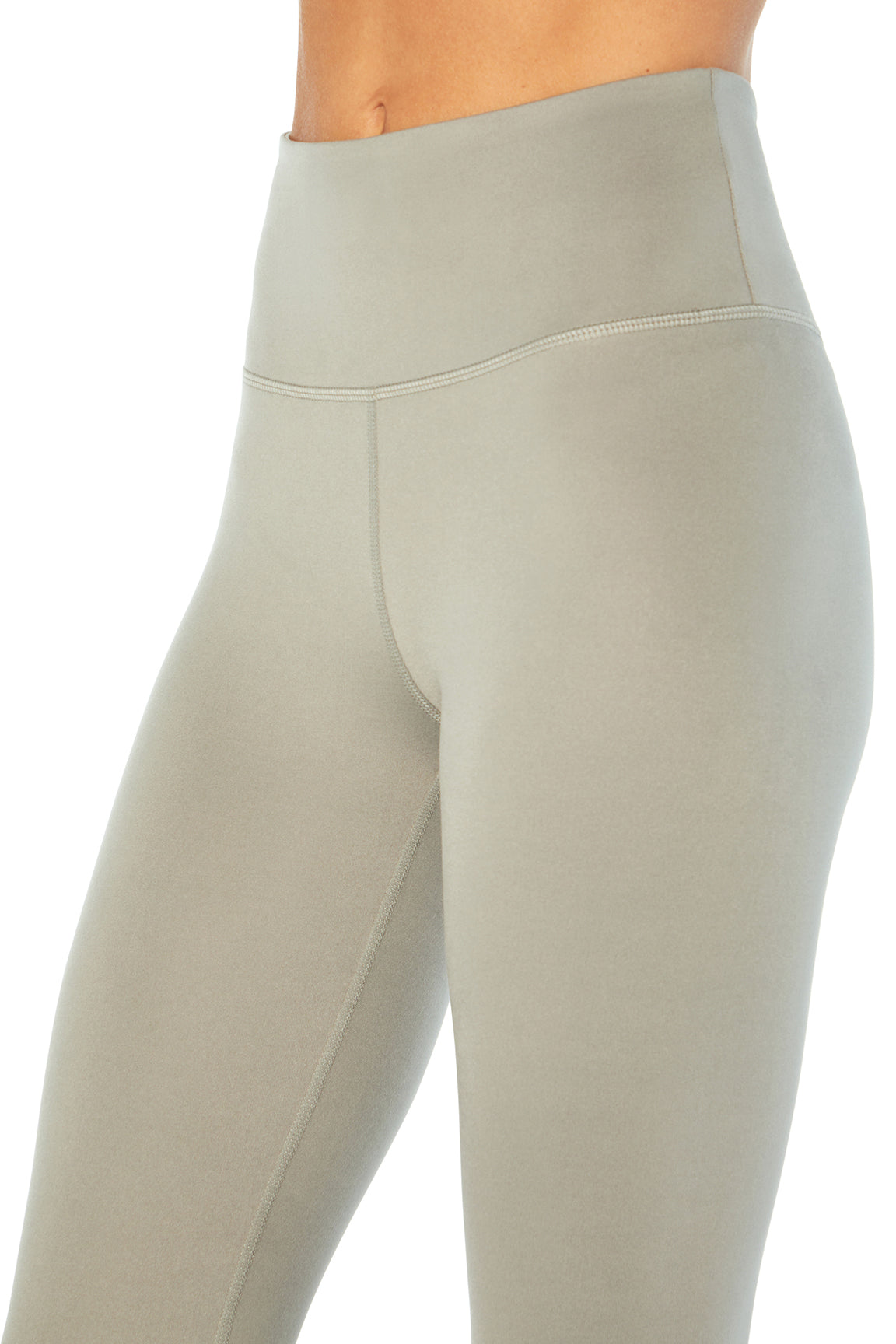 Zen Ankle Legging, alternate angle view, showing visible design features and texture of the stretch knit fabric..