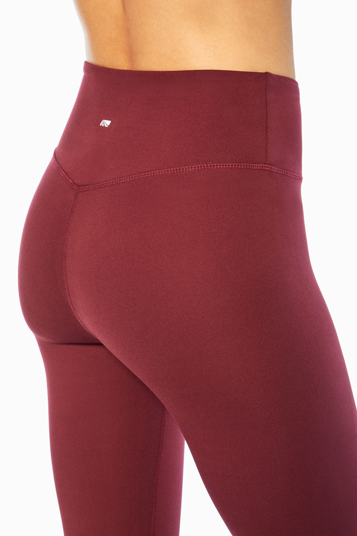 Zen Ankle Legging, alternate angle view, showing visible design features and texture of the stretch knit fabric..
