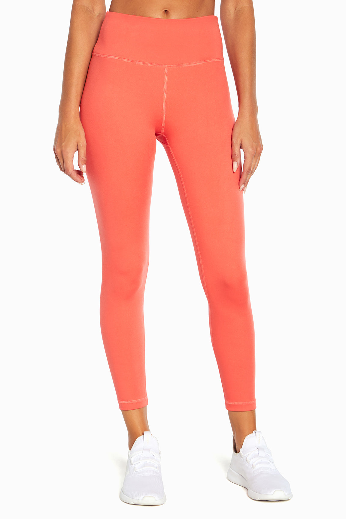 Zen Ankle Legging, alternate angle view, showing visible design features and texture of the stretch knit fabric..