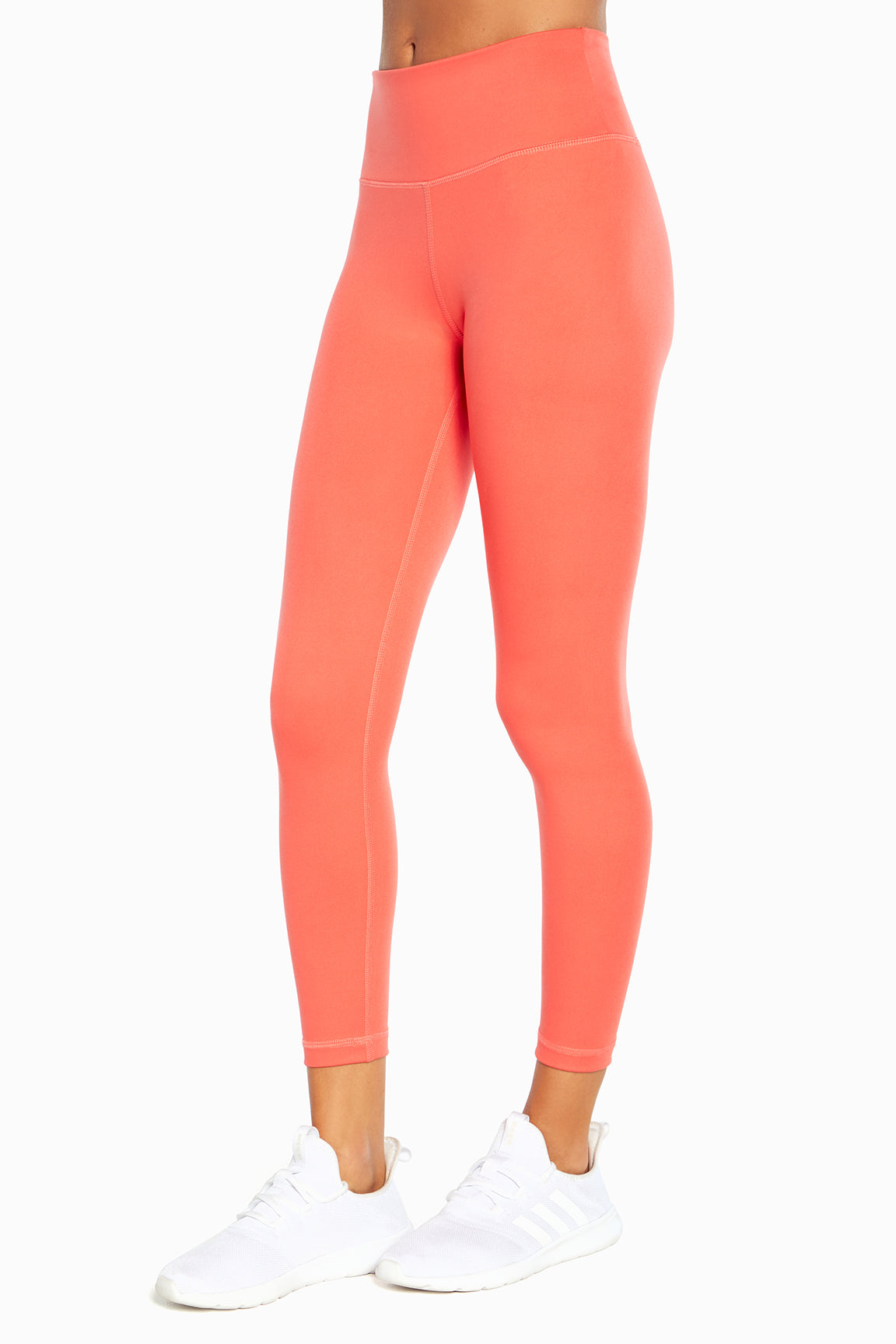 Zen Ankle Legging, alternate angle view, showing visible design features and texture of the stretch knit fabric..