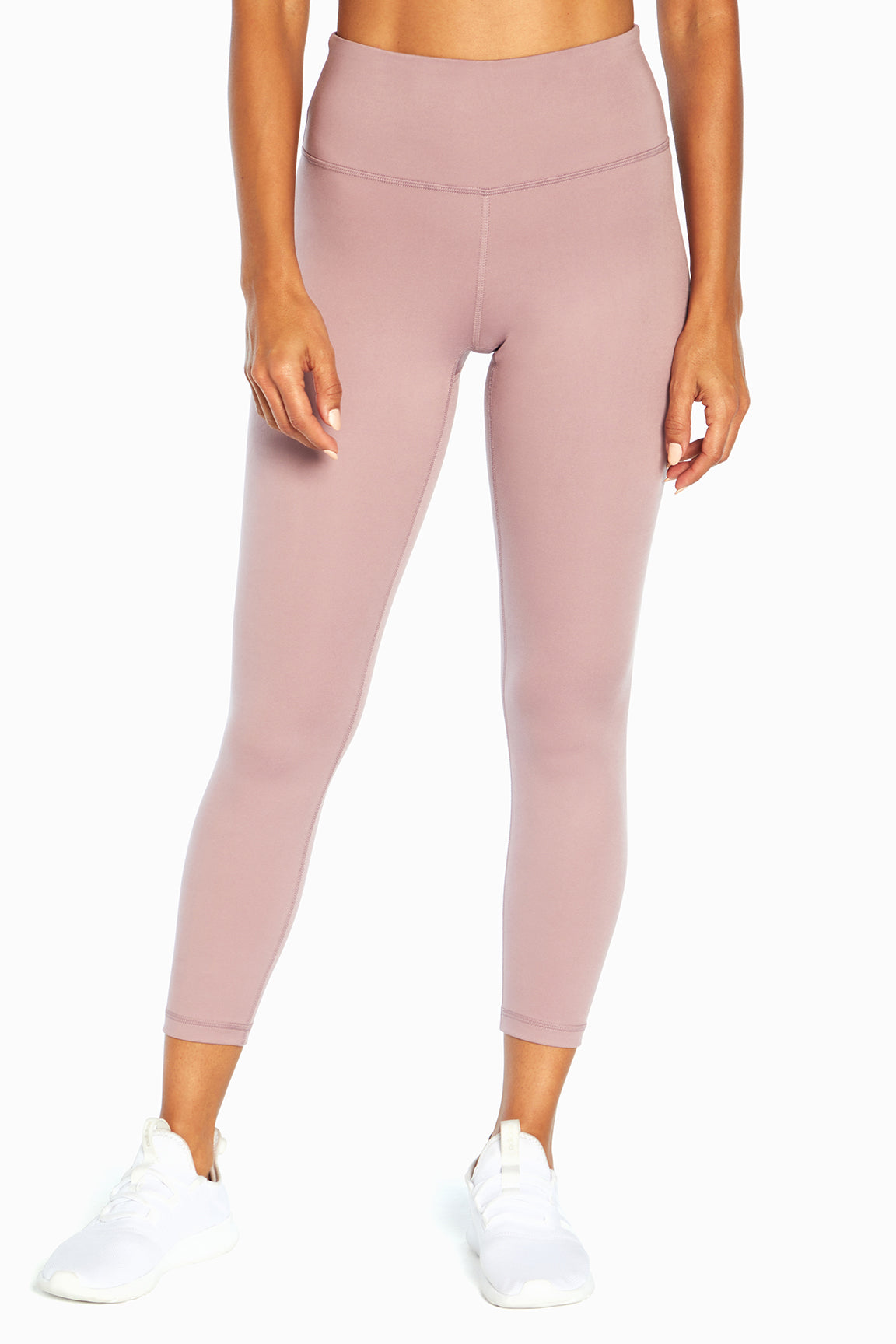 Zen Ankle Legging, alternate angle view, showing visible design features and texture of the stretch knit fabric..