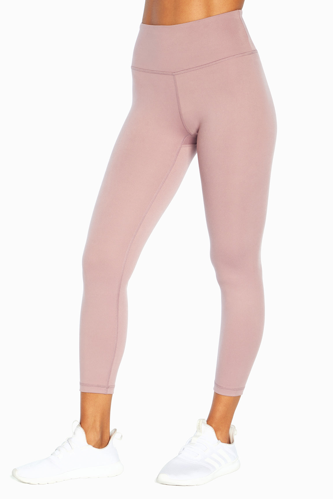 Zen Ankle Legging, alternate angle view, showing visible design features and texture of the stretch knit fabric..