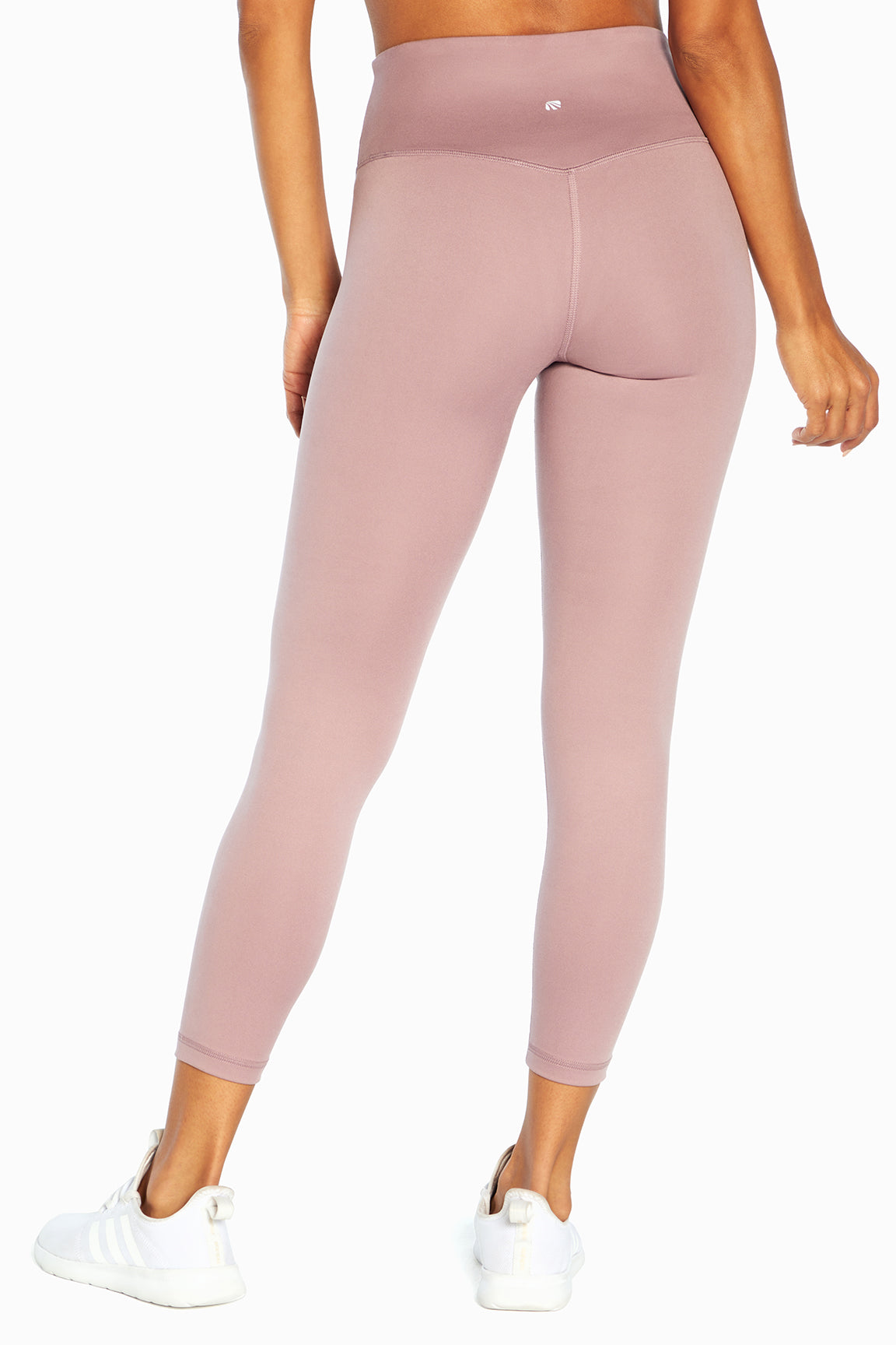Zen Ankle Legging, alternate angle view, showing visible design features and texture of the stretch knit fabric..