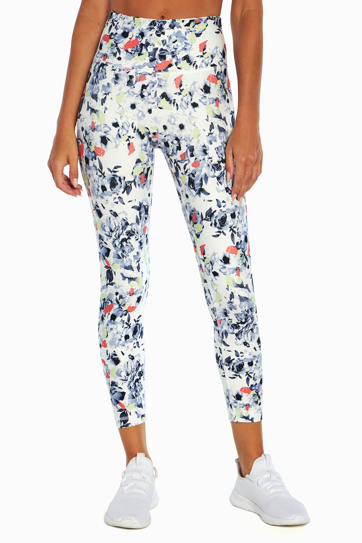 Zen Ankle Legging, alternate angle view, showing visible design features and texture of the stretch knit fabric..