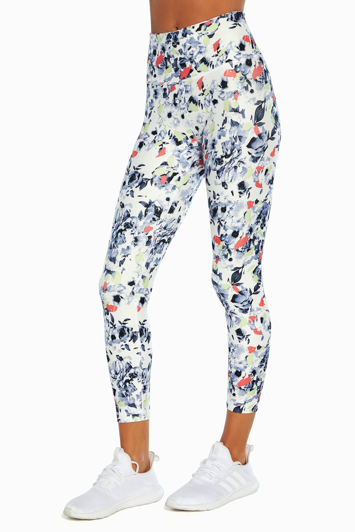 Zen Ankle Legging, alternate angle view, showing visible design features and texture of the stretch knit fabric..