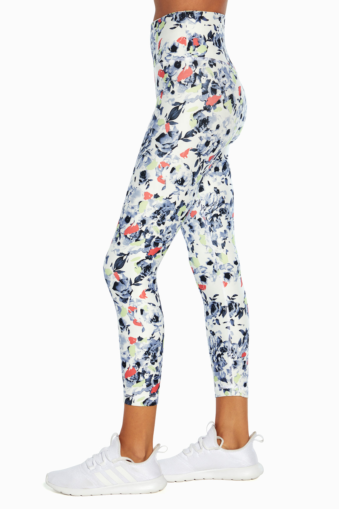 Zen Ankle Legging, alternate angle view, showing visible design features and texture of the stretch knit fabric..