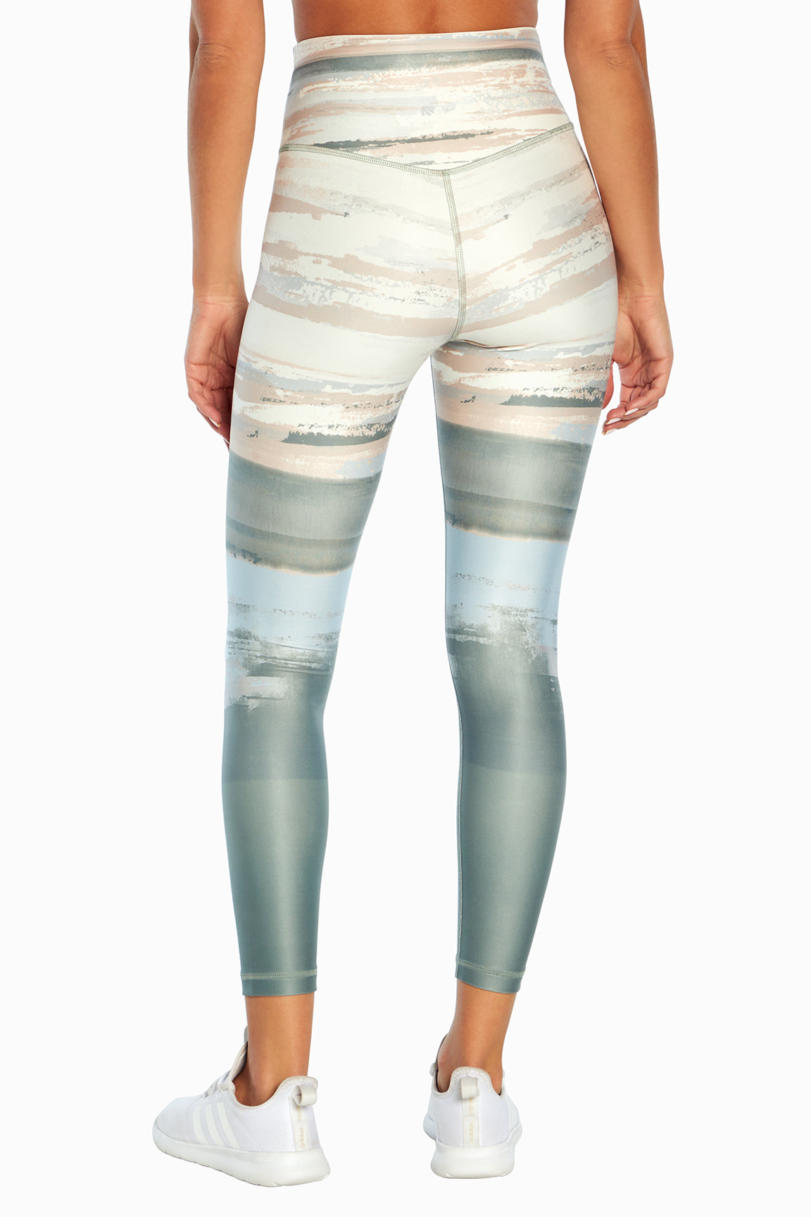 Zen Ankle Legging, alternate angle view, showing visible design features and texture of the stretch knit fabric..