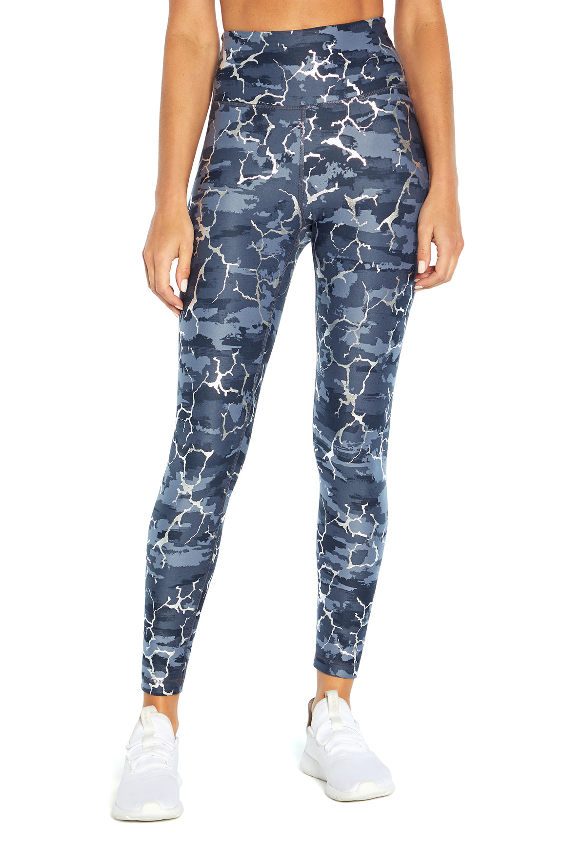 Zen Ankle Legging, alternate angle view, showing visible design features and texture of the stretch knit fabric..